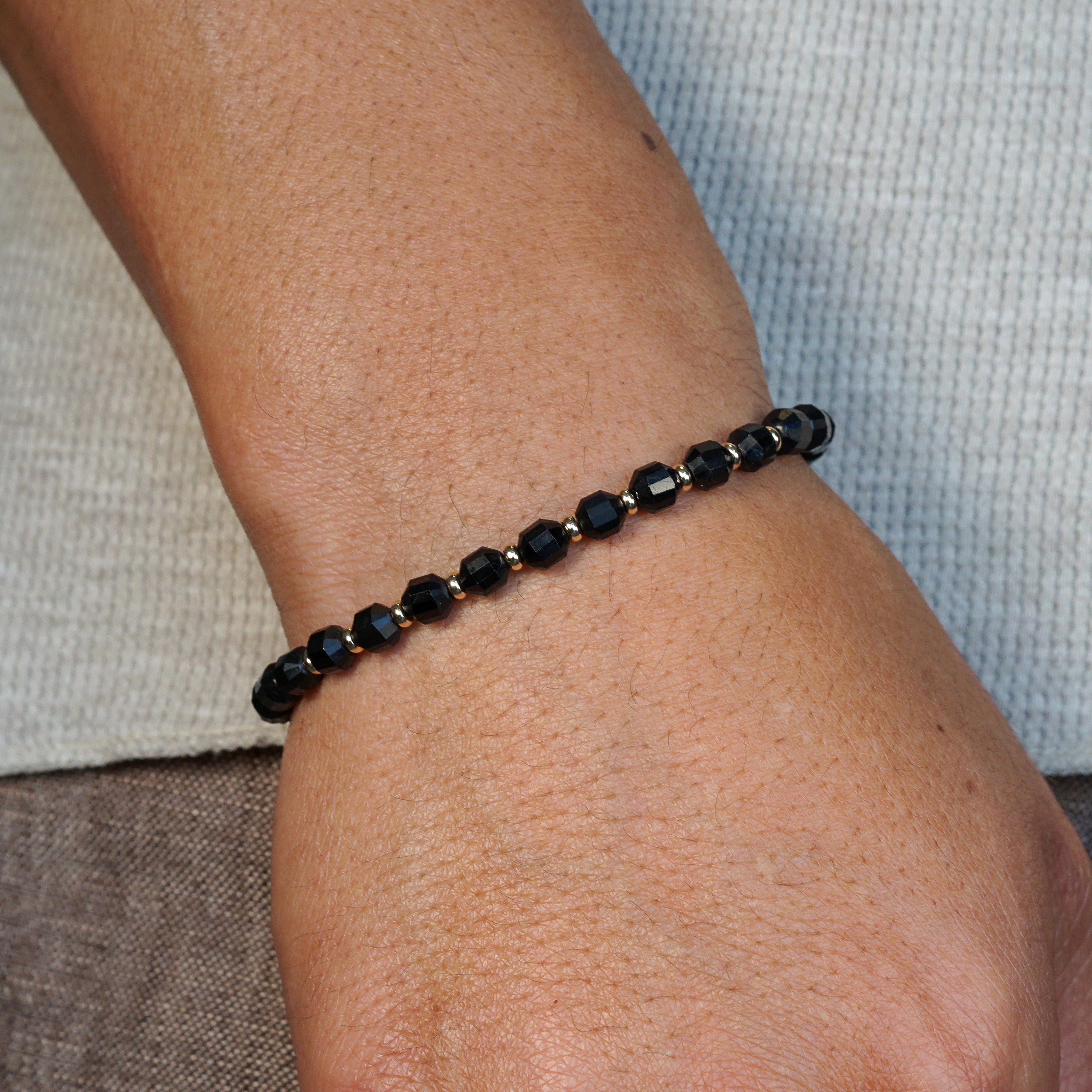 Arcanum Bracelet | Black Tourmaline & 14K Gold