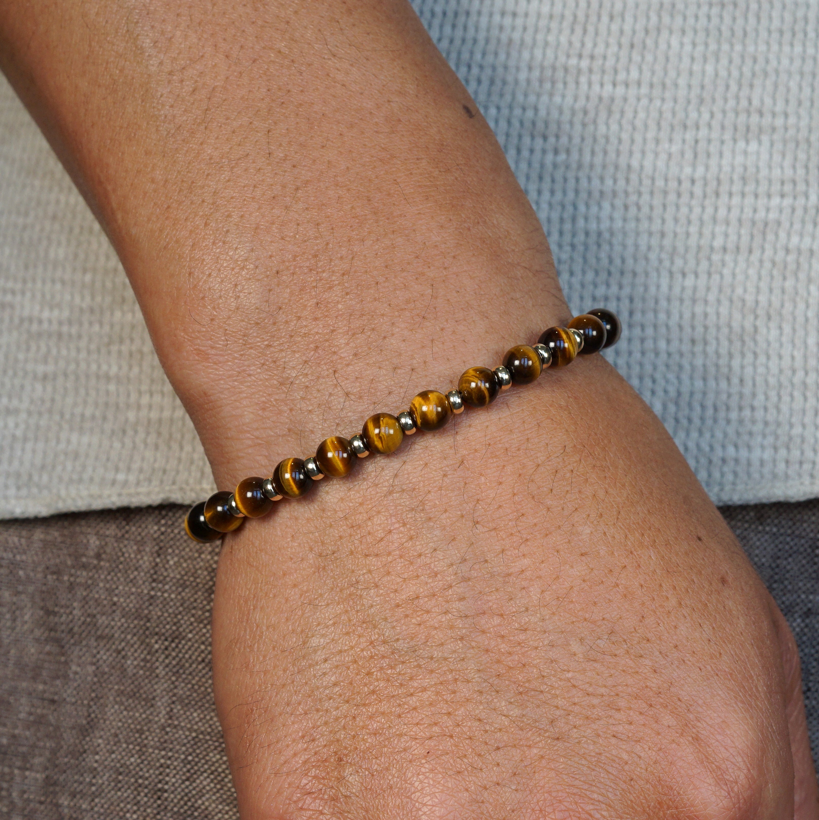Atlas Bracelet | Tiger's Eye & 14K Gold