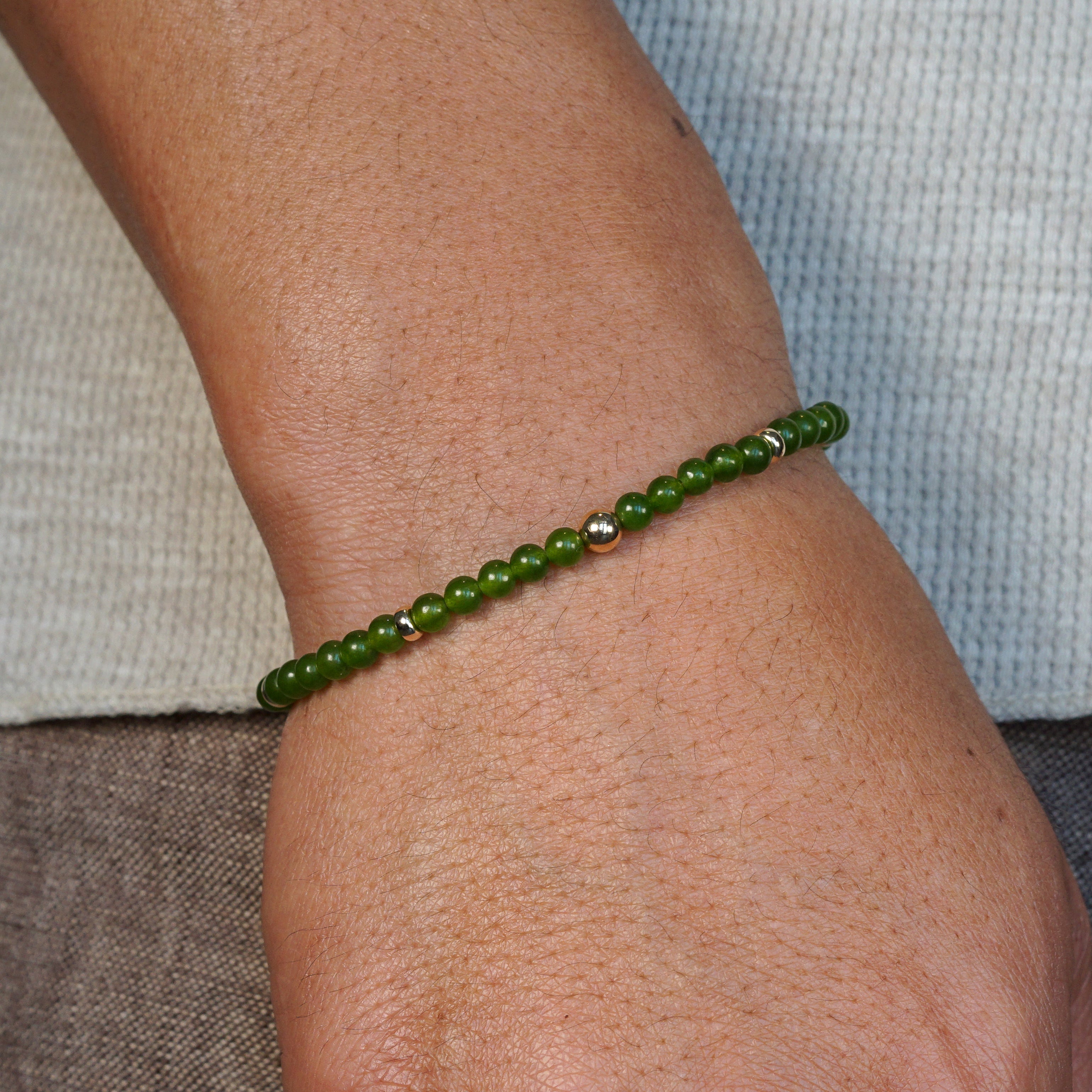 Aurum Bracelet | Jade & 14K Gold