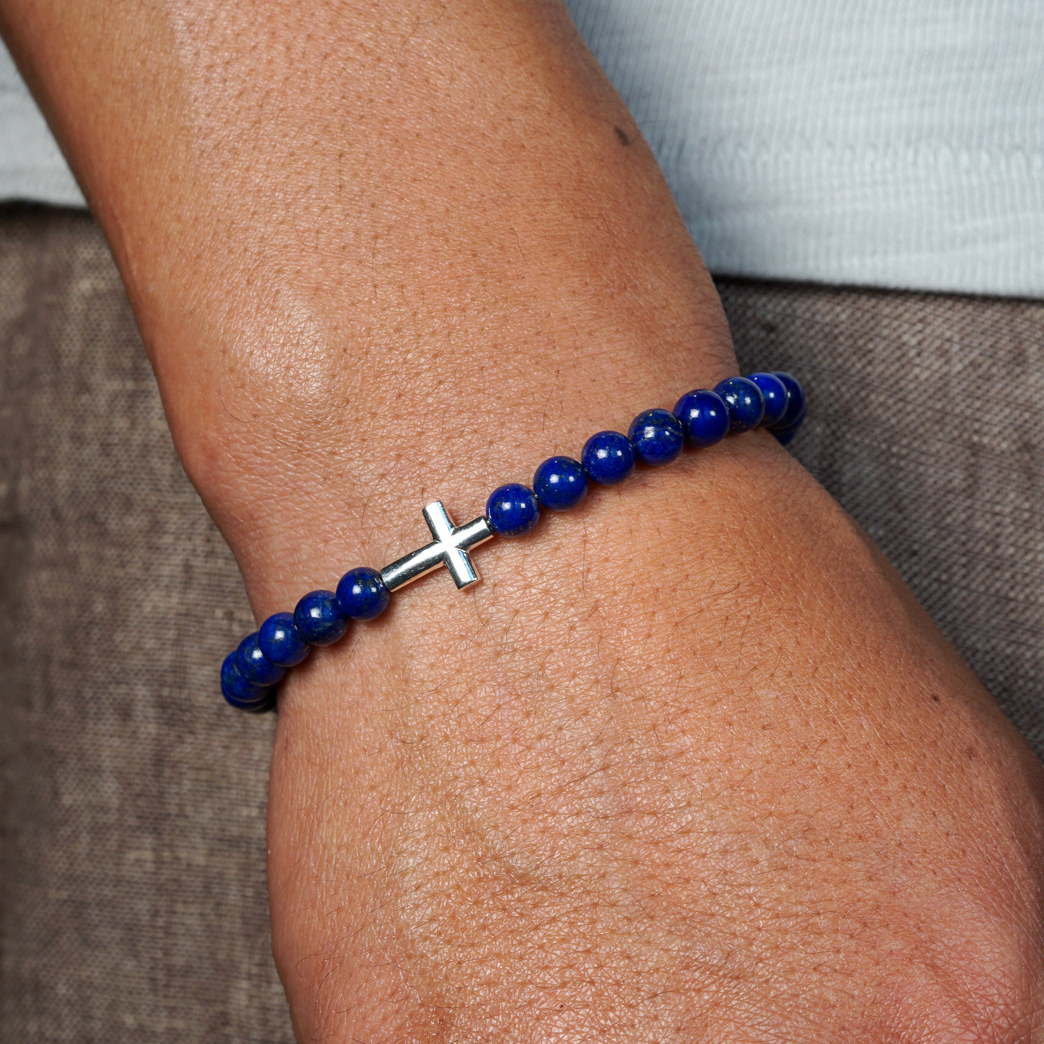 Crossroads Bracelet | Lapis Lazuli & Sterling Silver