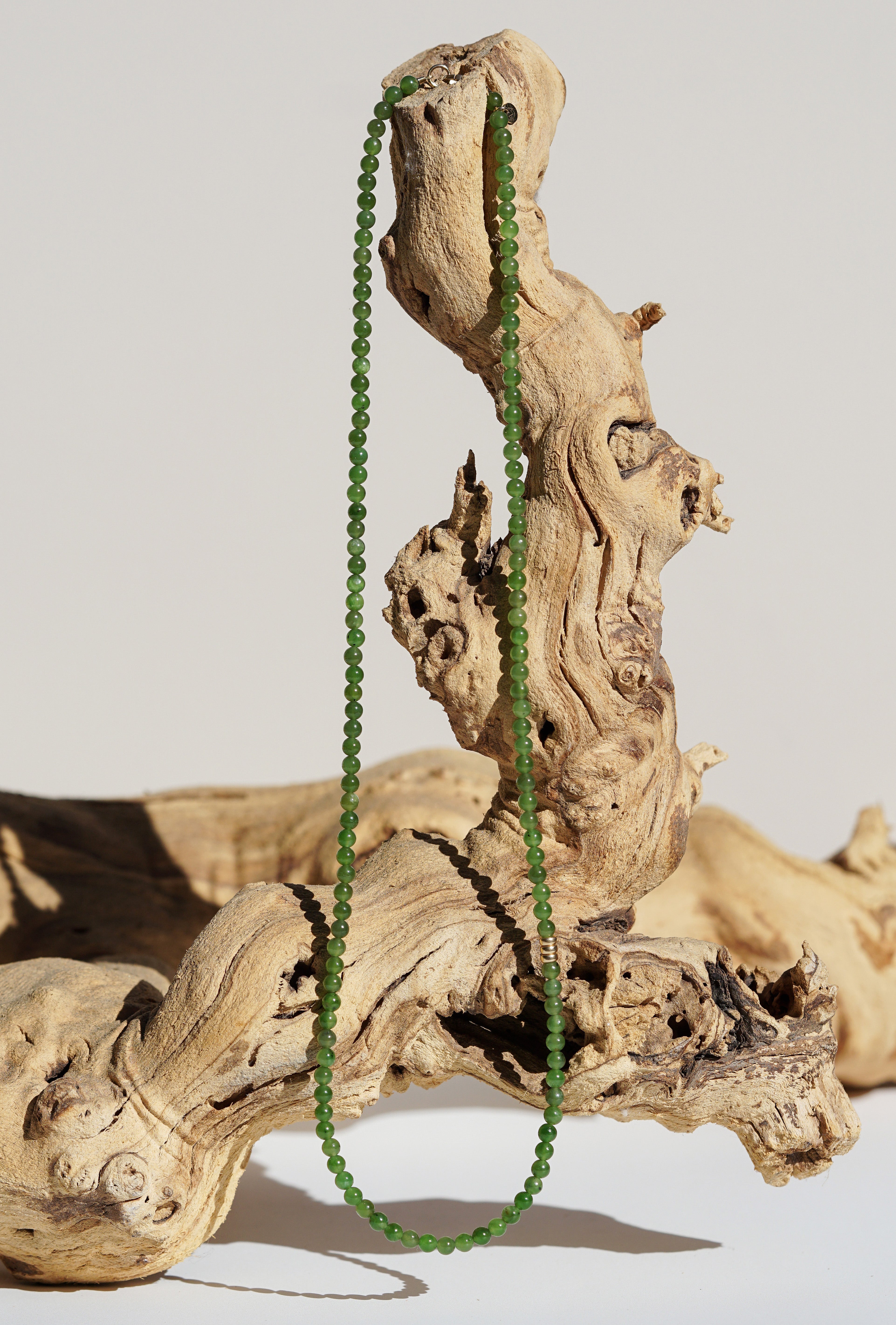 Goldleaf Necklace | Jade & 14K Gold