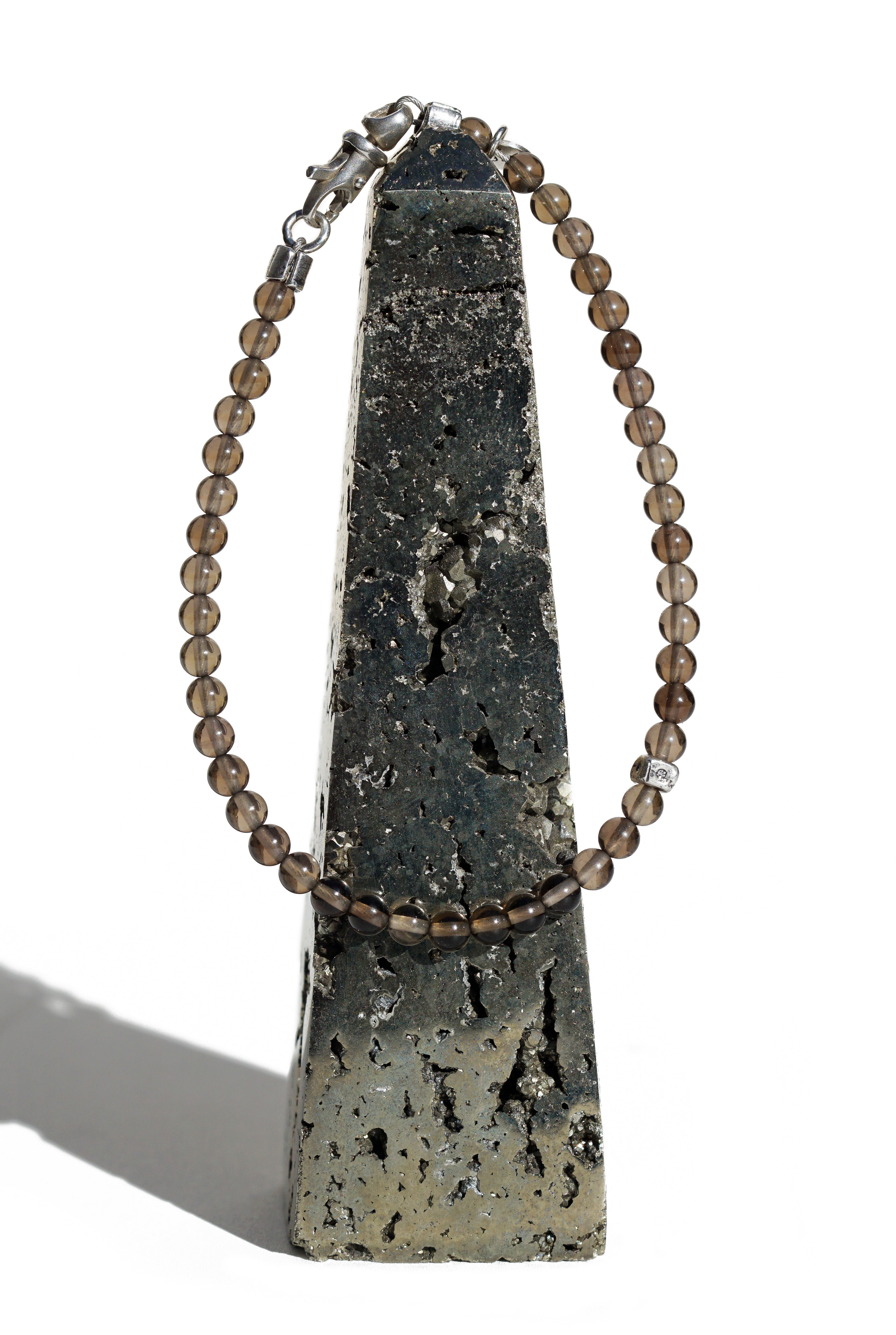 Smoky Slim Bracelet | Smoky Quartz & Sterling Silver
