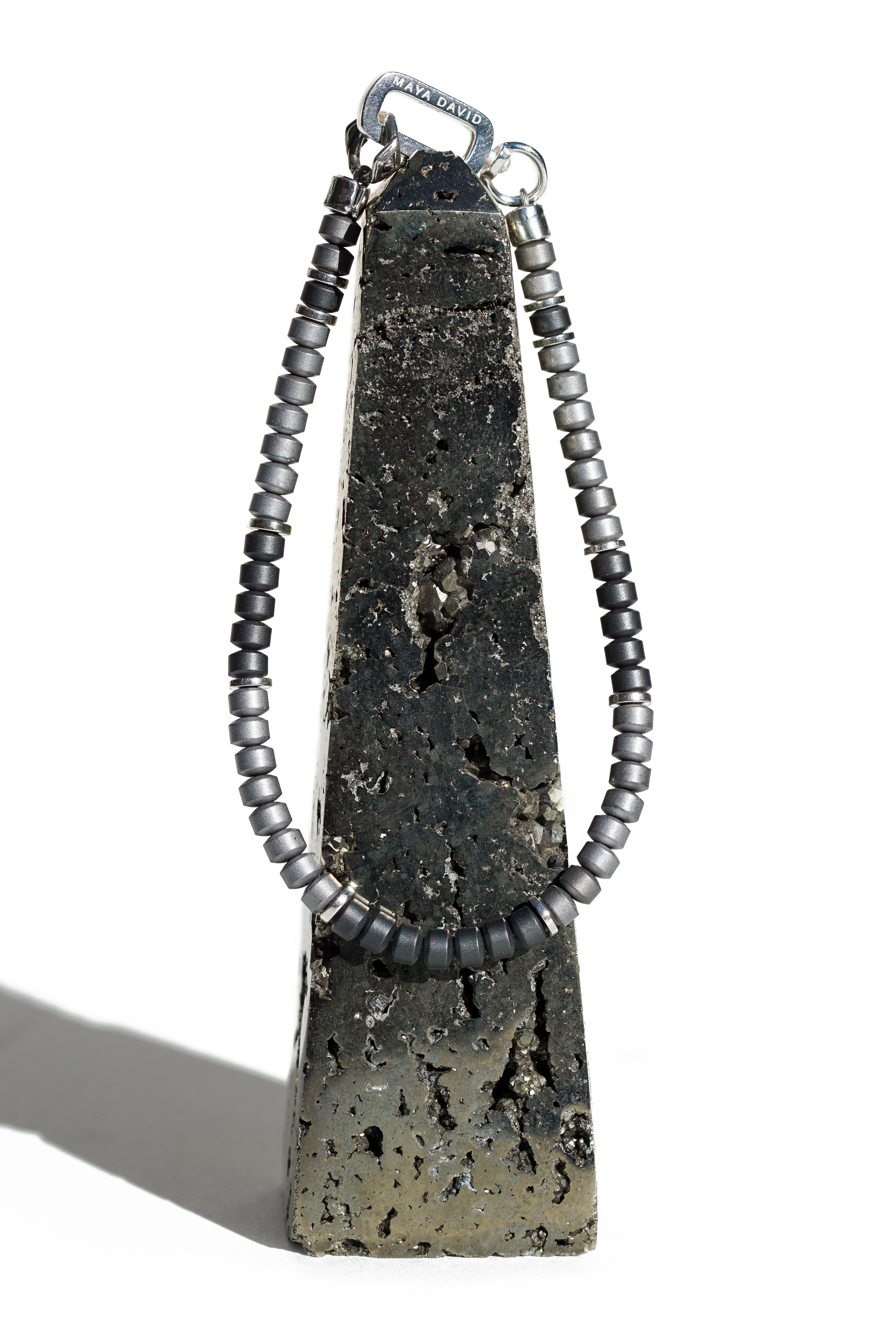 Flux Bracelet | Gray Hematite & Sterling Silver