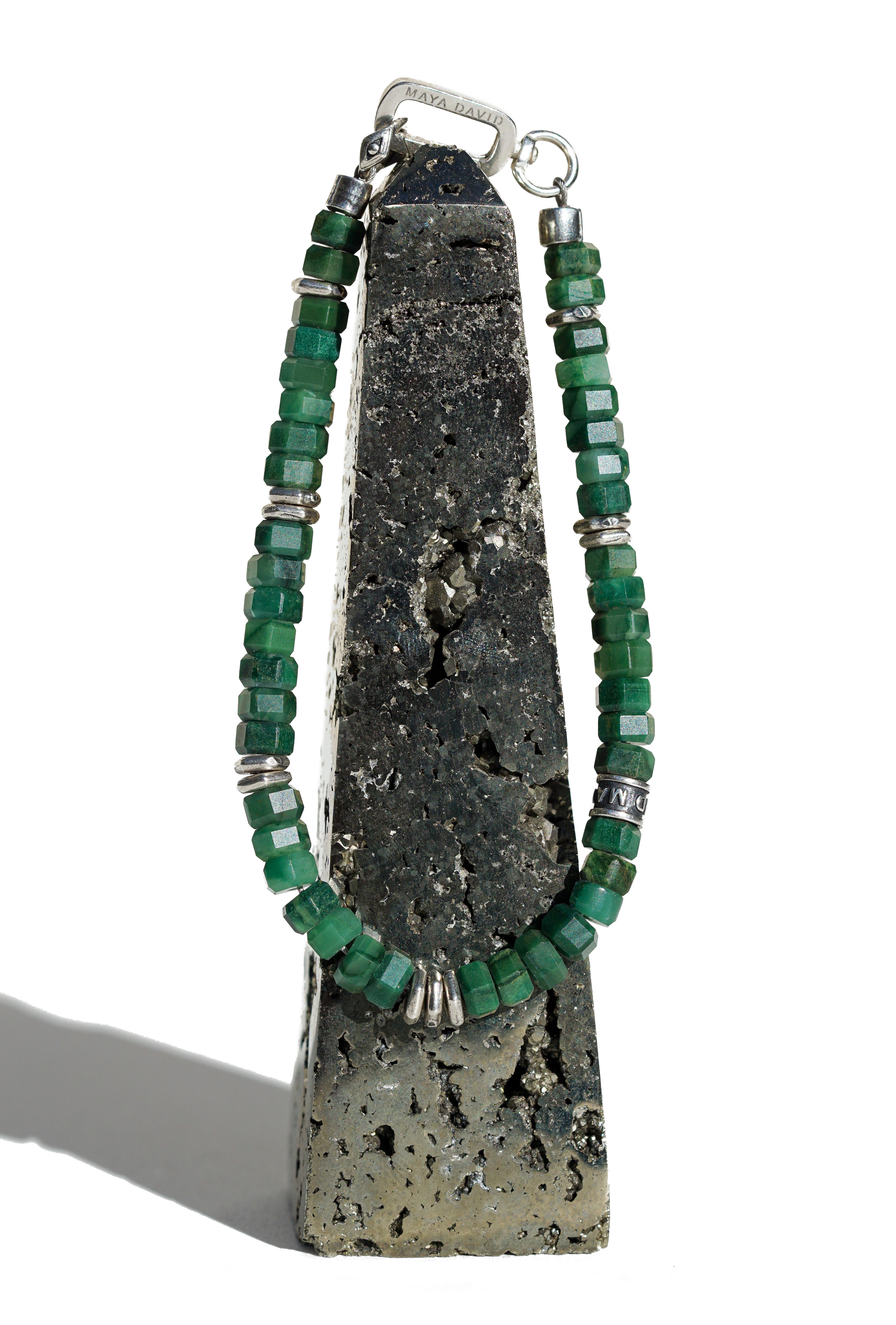 Verge Bracelet | Jade & Sterling Silver