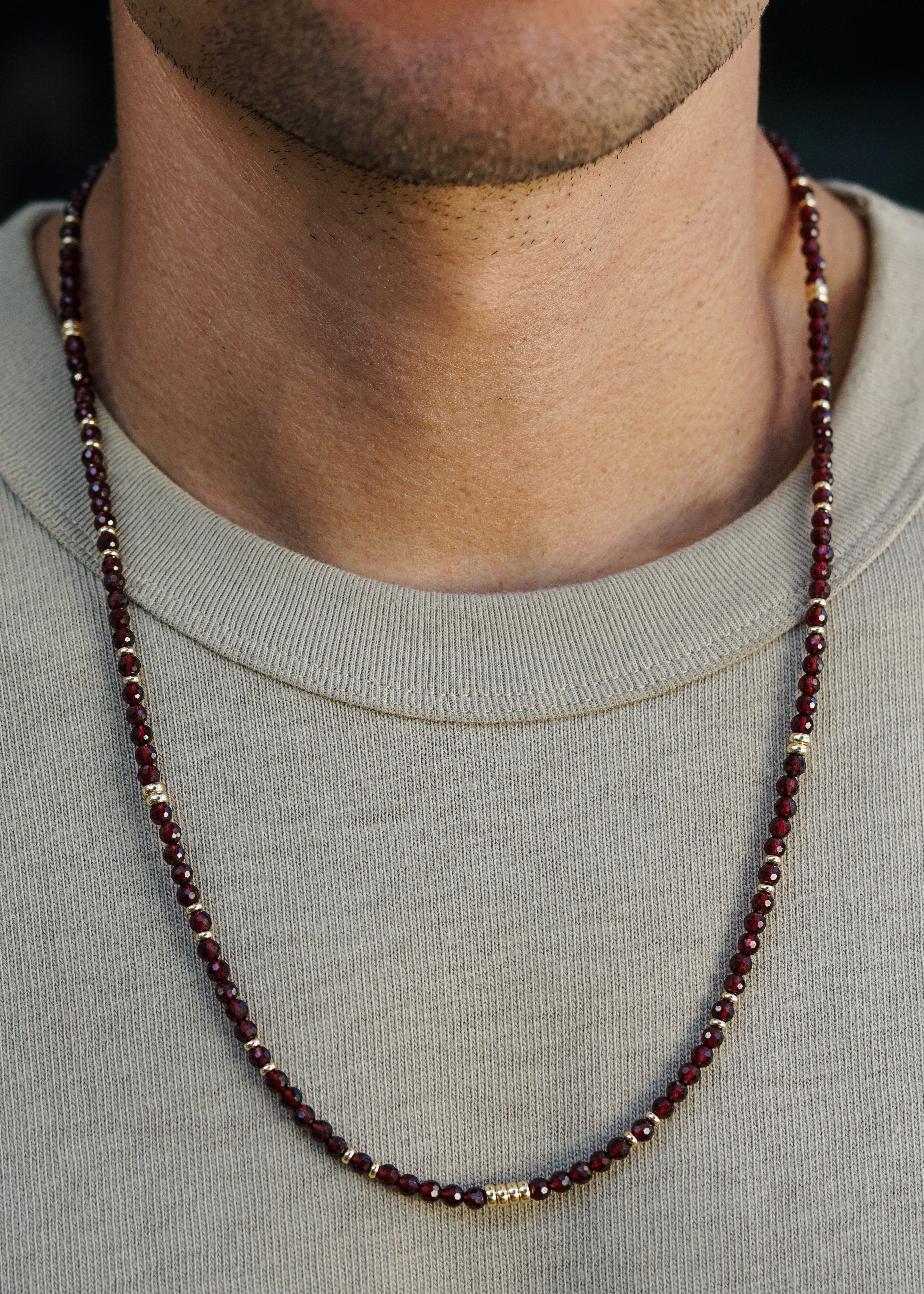 Ember Necklace | Garnet & 14K Gold | 26"