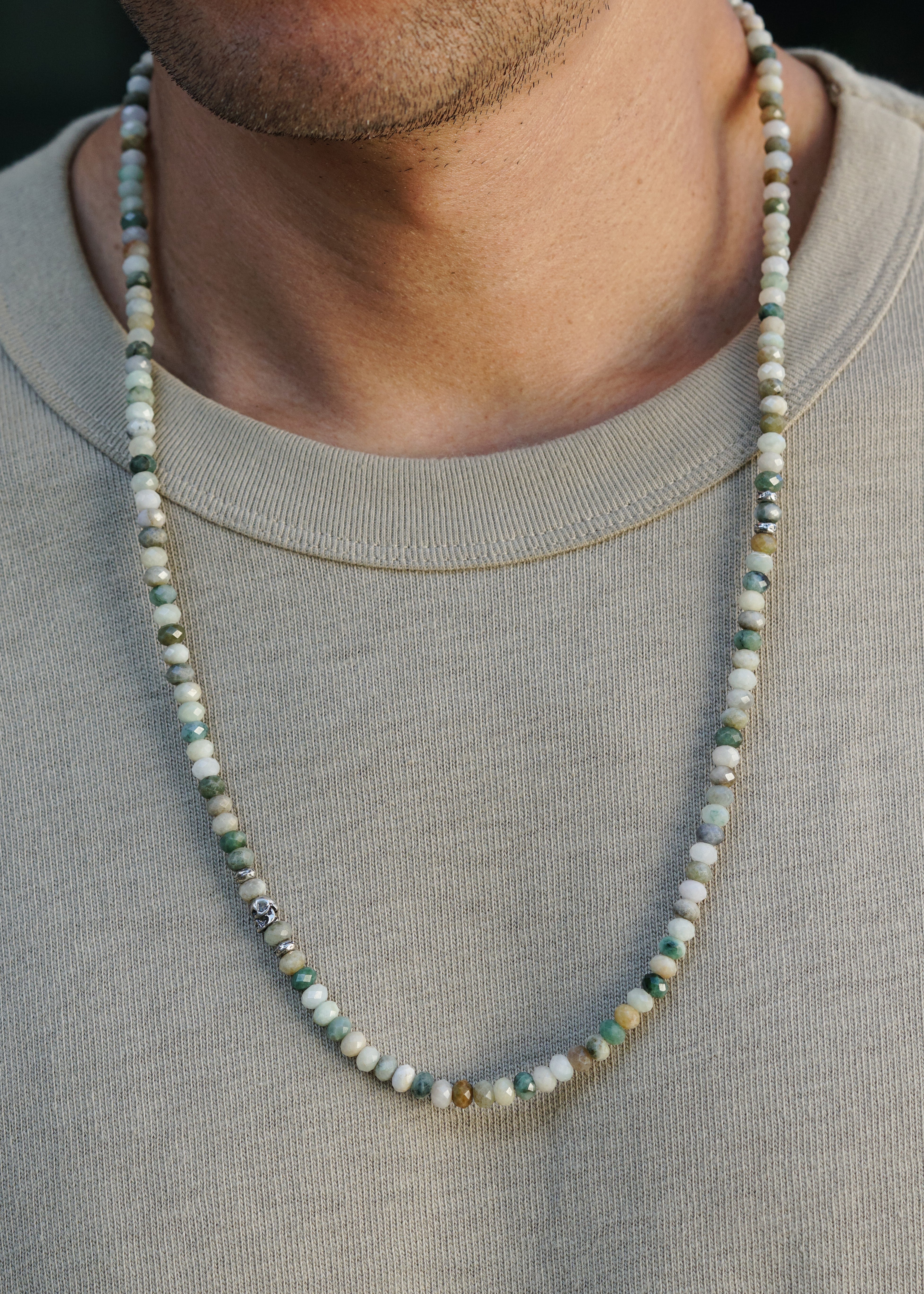 Ghost Jade Necklace | Burmese Jade & Sterling Silver