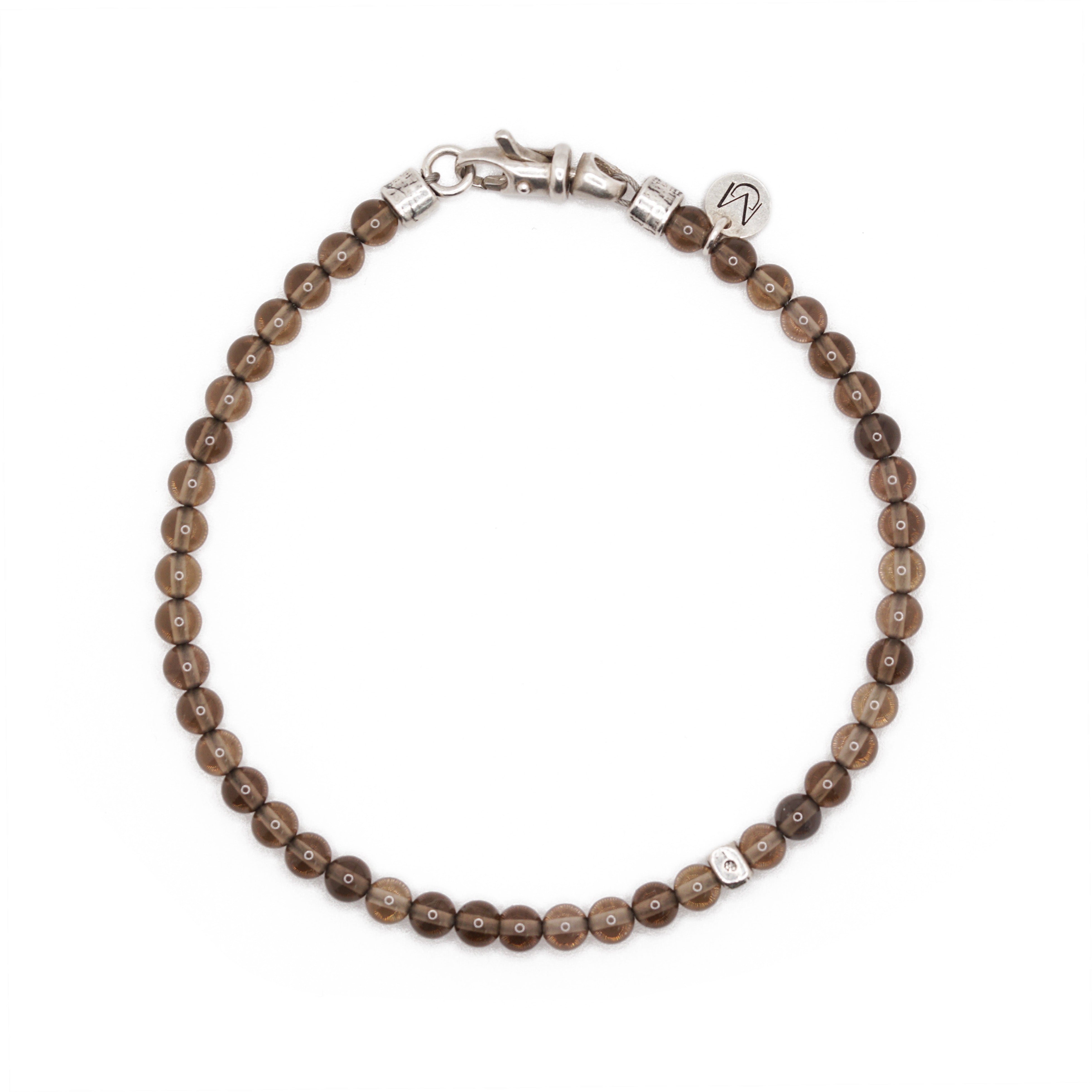 Smoky Slim Bracelet | Smoky Quartz & Sterling Silver