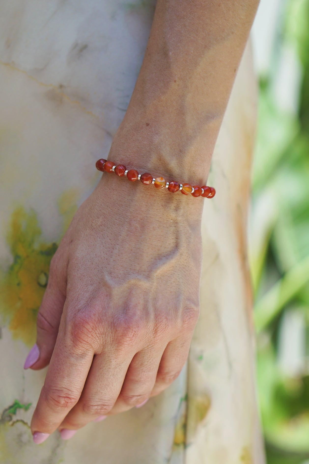 Inferno Bracelet | Red Agate & Sterling Silver