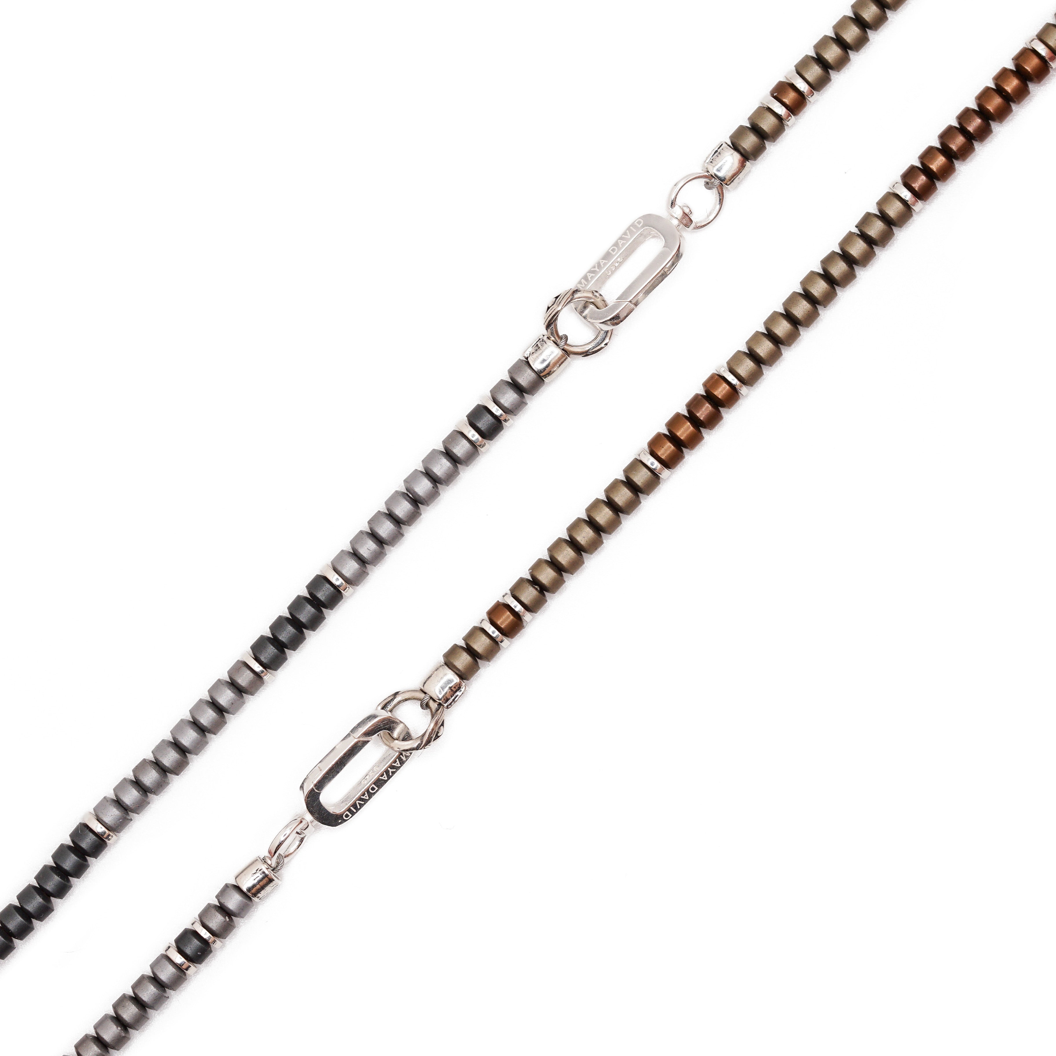 Flux Bracelet | Bronze Hematite & Sterling Silver