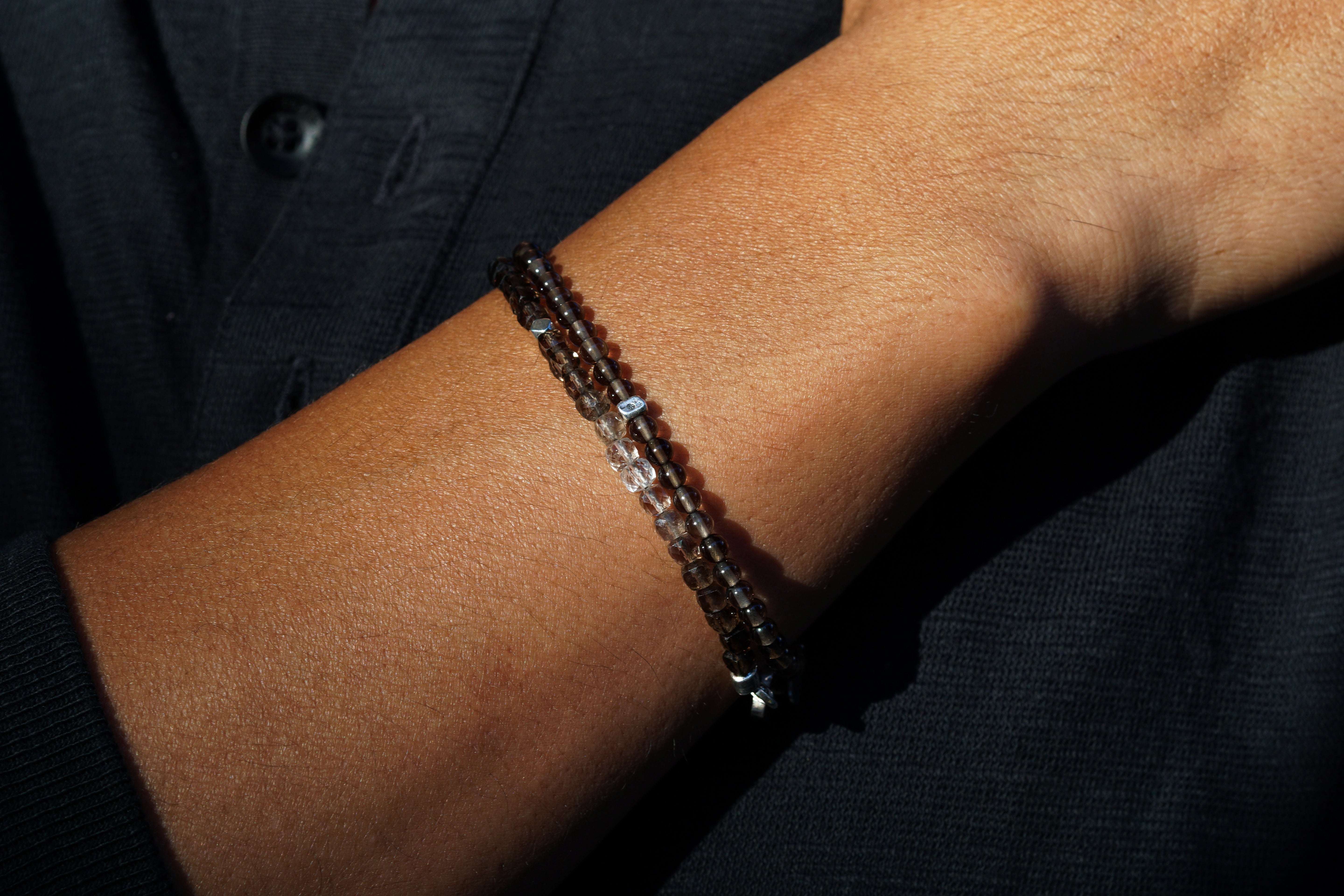 Dusk Till Dawn Bracelet | Ombre Smoky Quartz & Sterling Silver