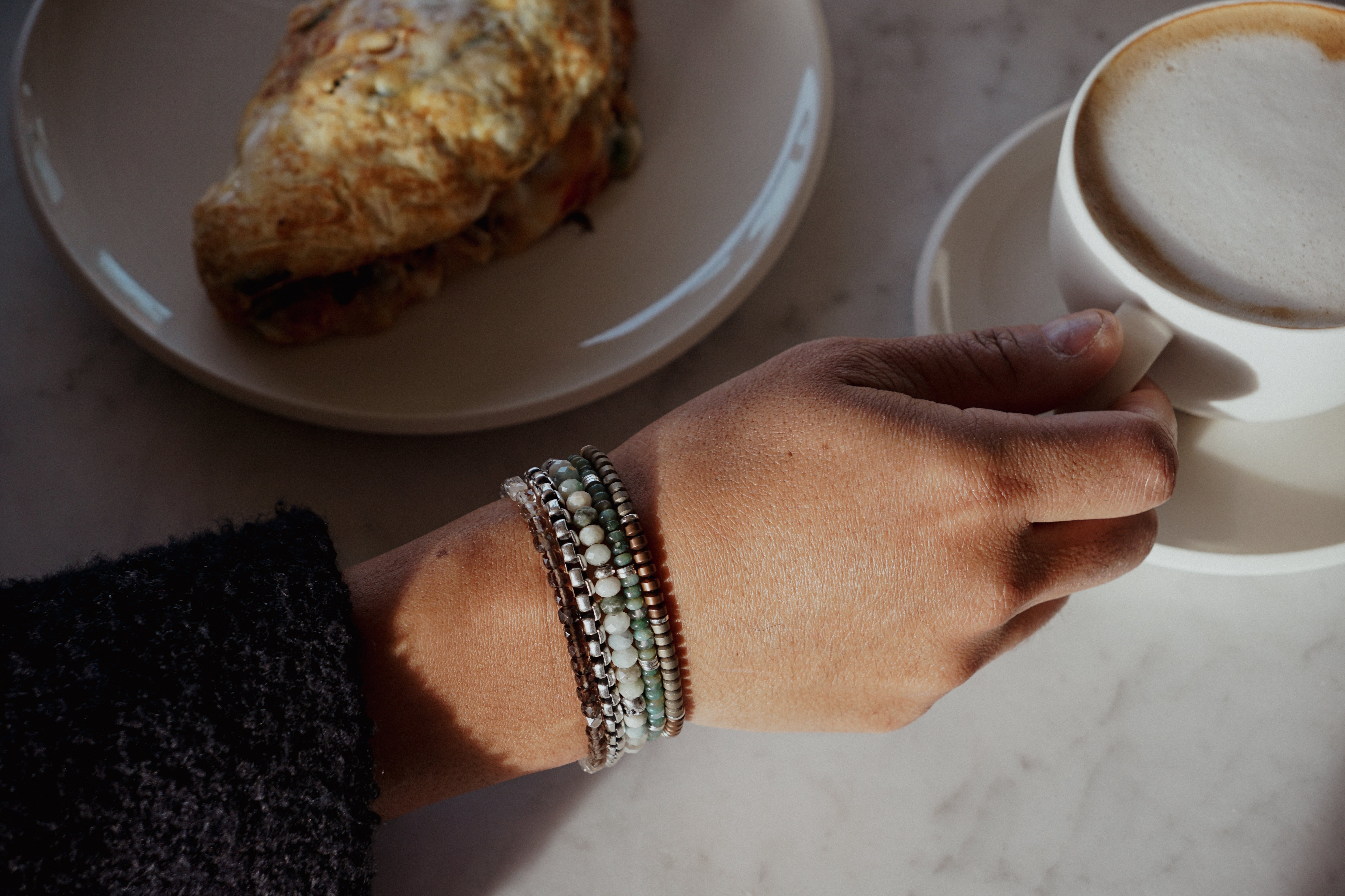 Ghost Jade Bracelet | Burmese Jade & Sterling Silver