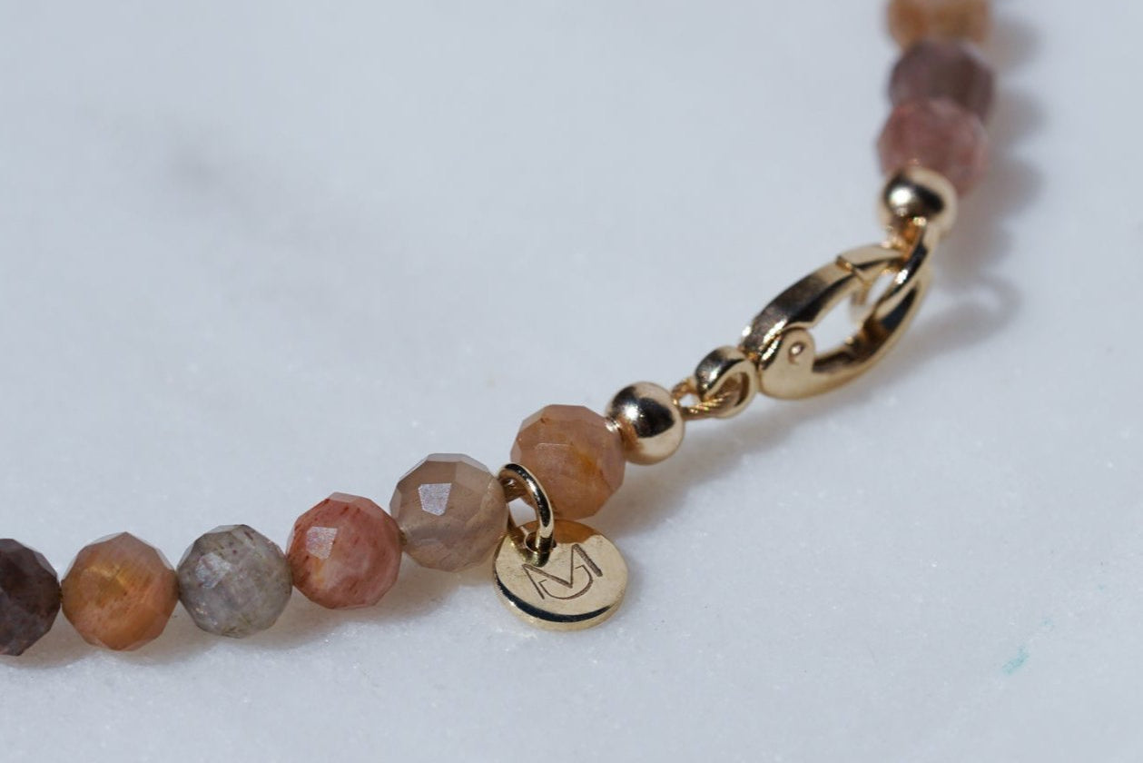 Solara Bracelet | Sunstone & 14K Gold