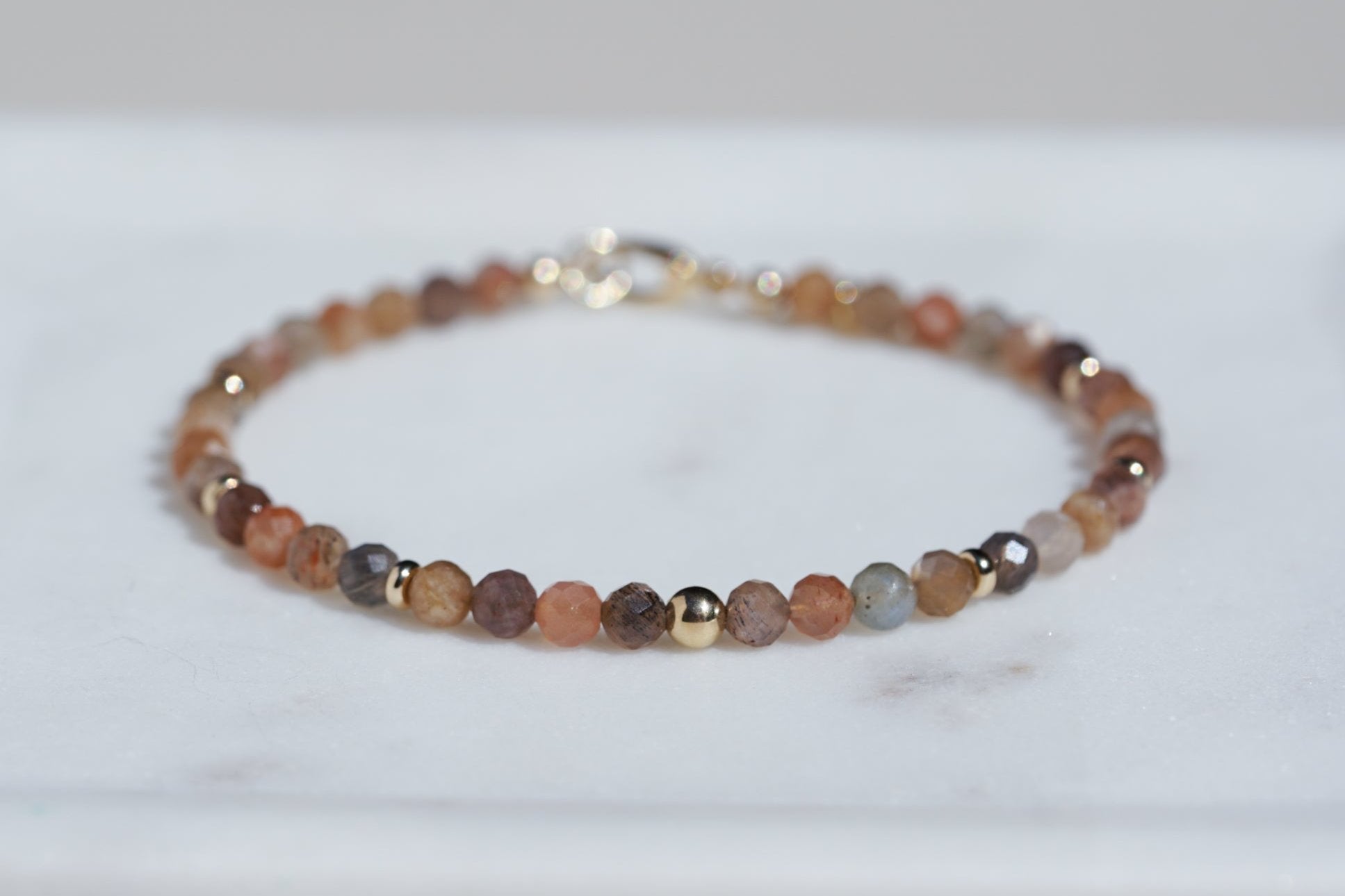Solara Bracelet | Sunstone & 14K Gold