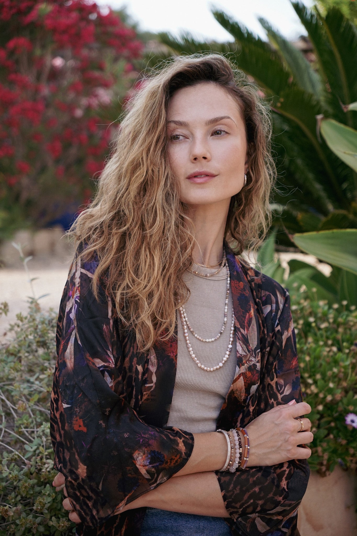 Cala Rosa Necklace | Pink Opal, Pearls & Sterling Silver