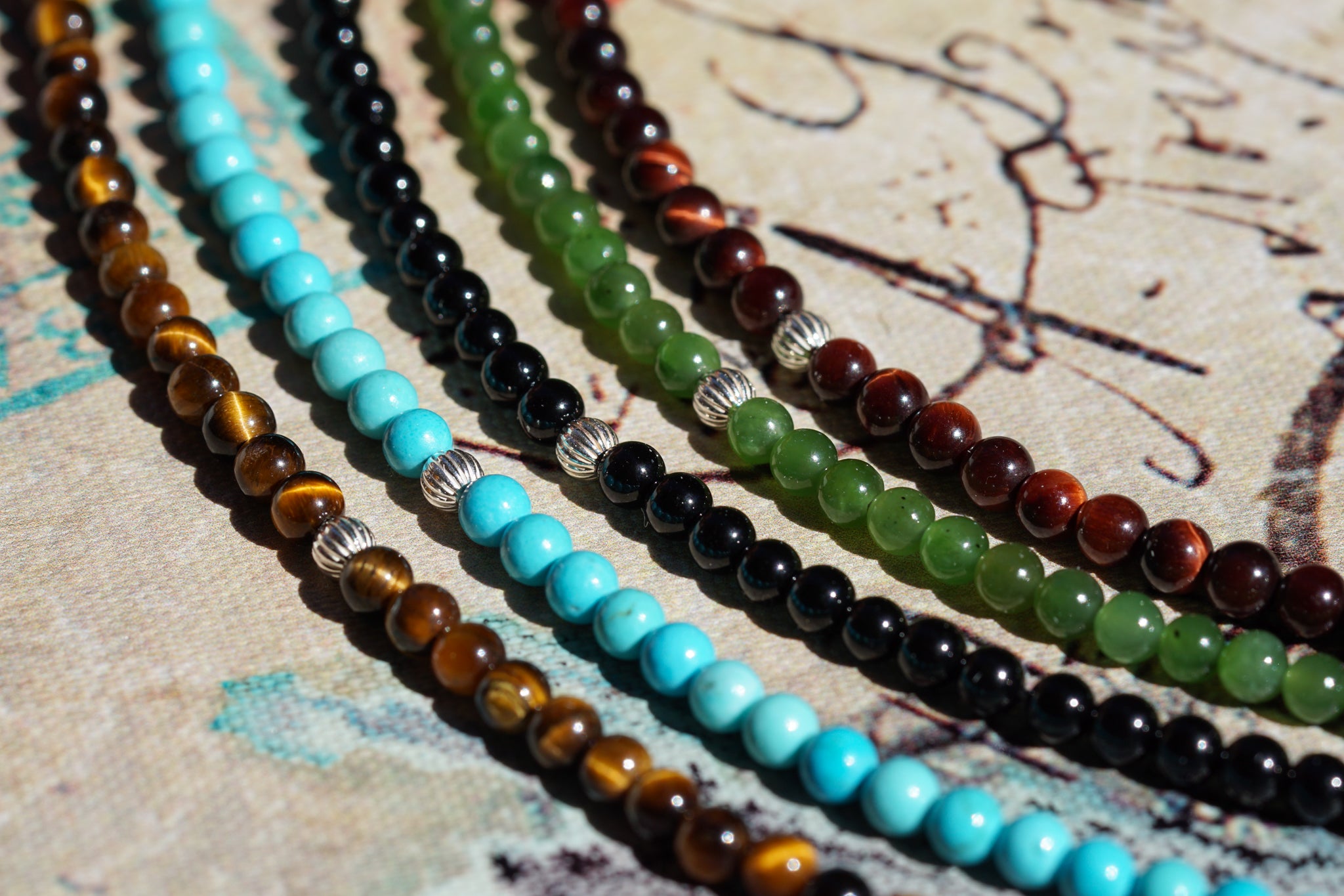 Refined Slim Bracelet | Red Tiger's Eye & Sterling Silver