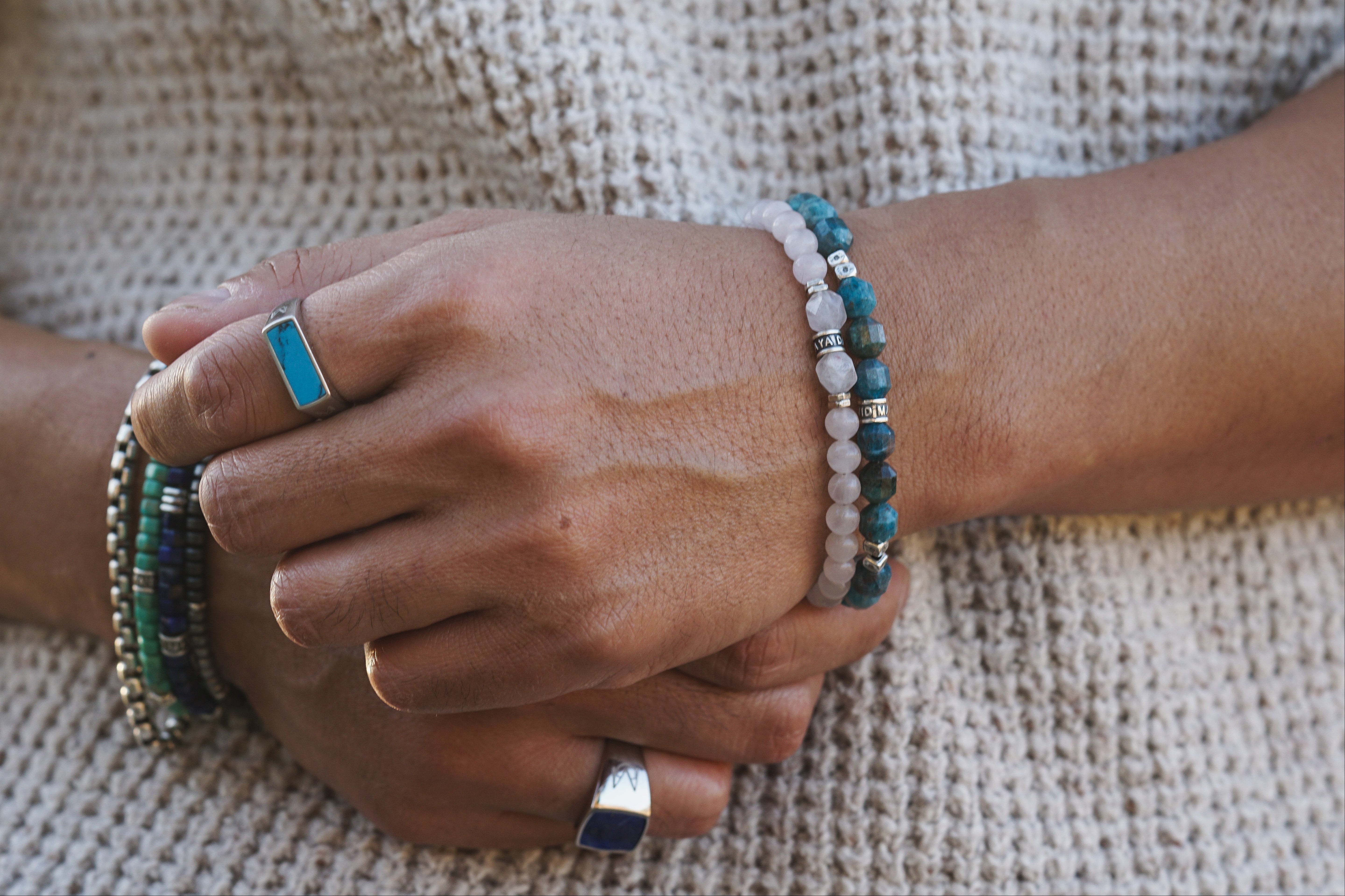 Rosecut Bracelet | Rose Quartz & Sterling Silver