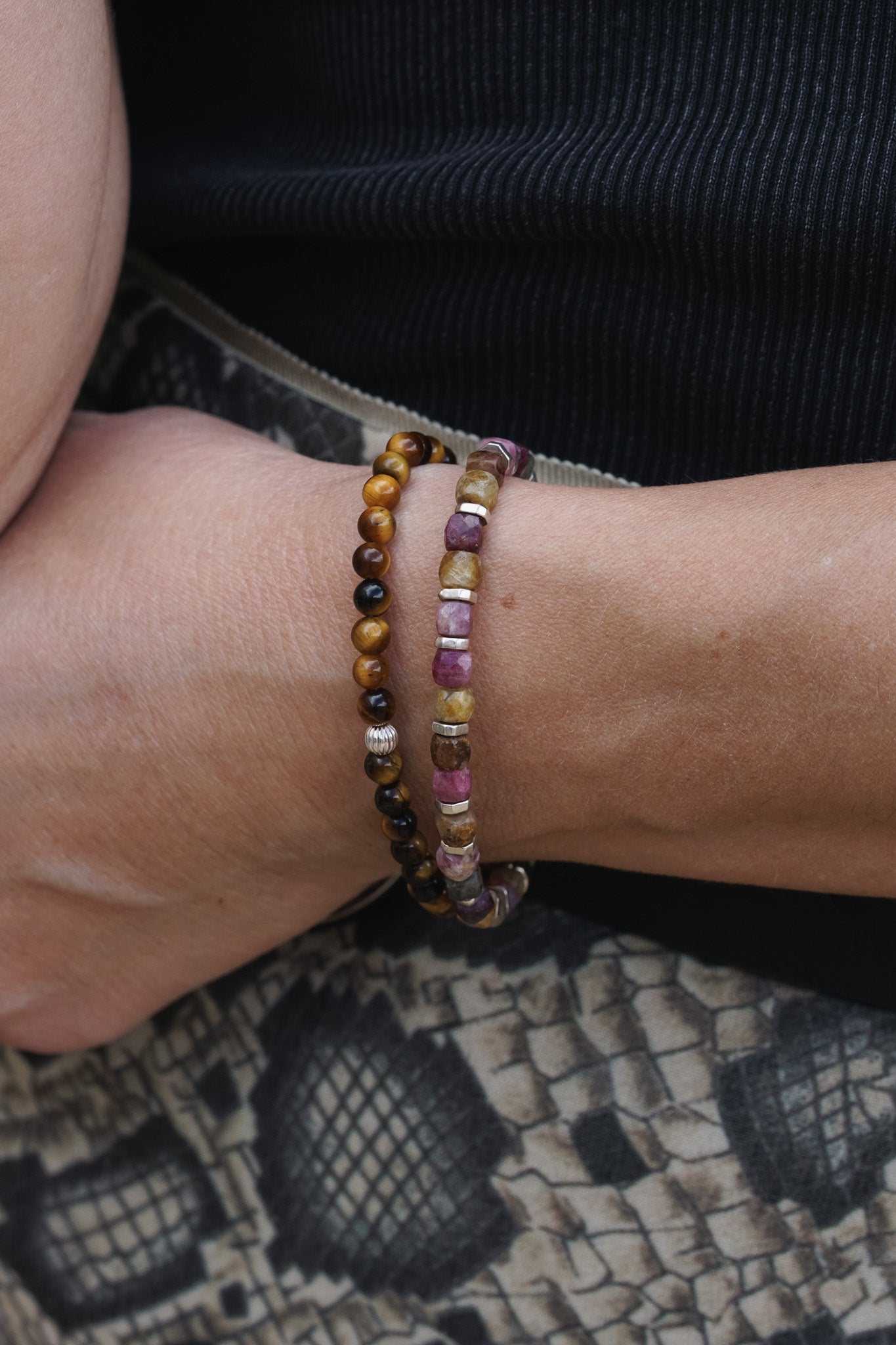 Refined Slim Bracelet | Tiger's Eye & Sterling Silver