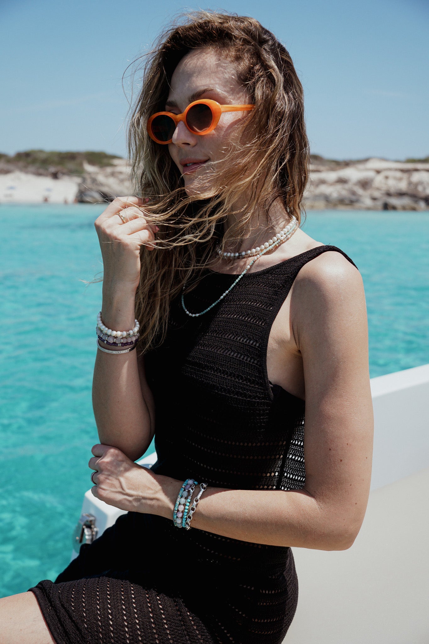 Azure Necklace | Amazonite, Pearls & Sterling Silver