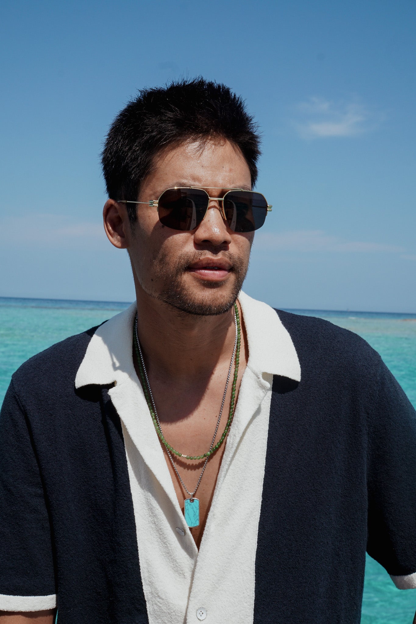 Goldleaf Necklace | Jade & 14K Gold