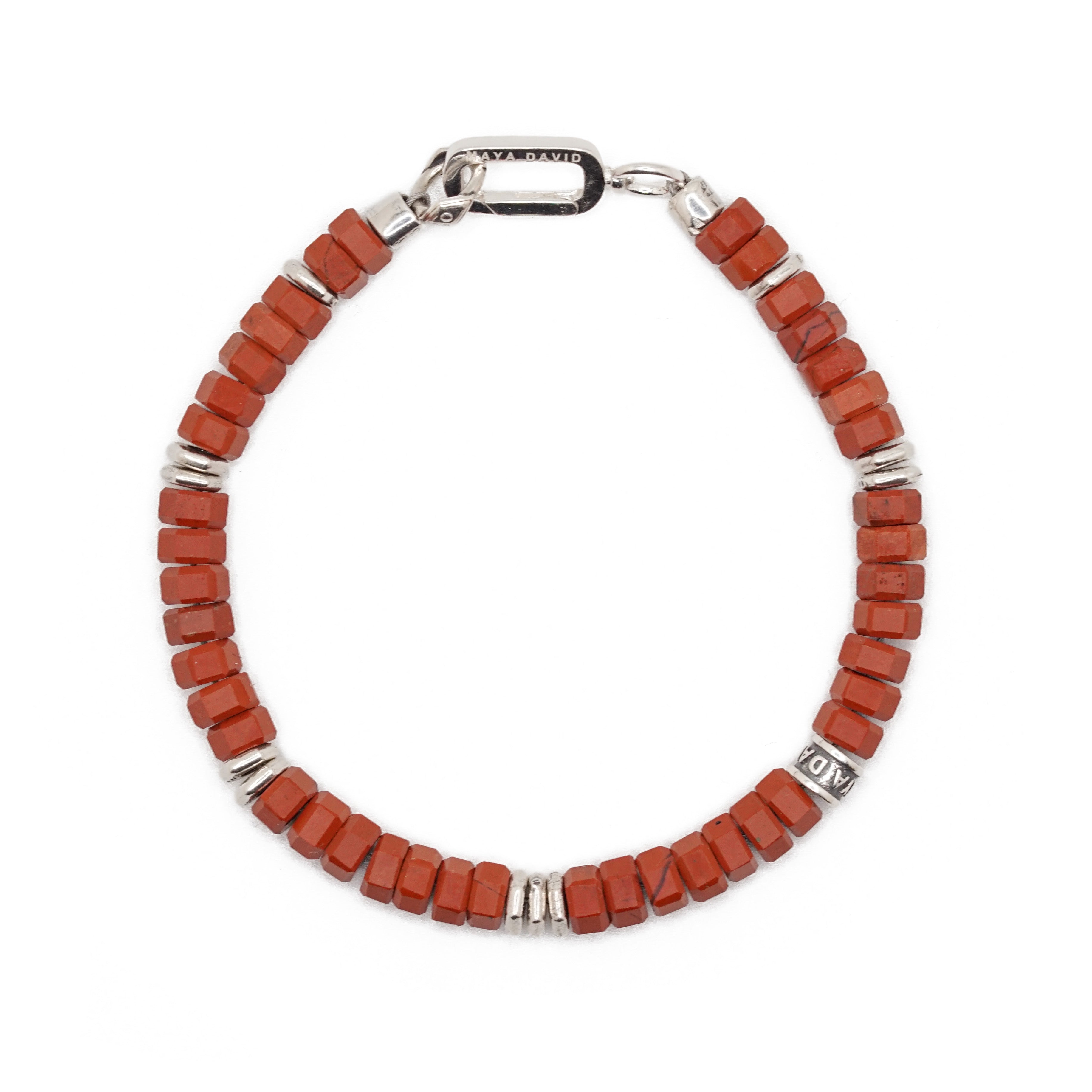 Verge Bracelet | Red Jasper & Sterling Silver