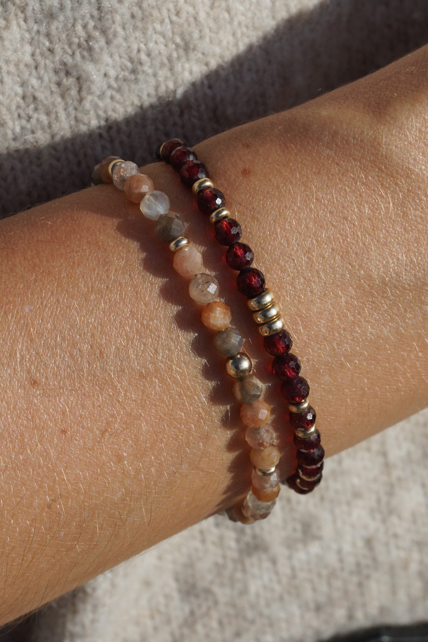 Solara Bracelet | Sunstone & 14K Gold
