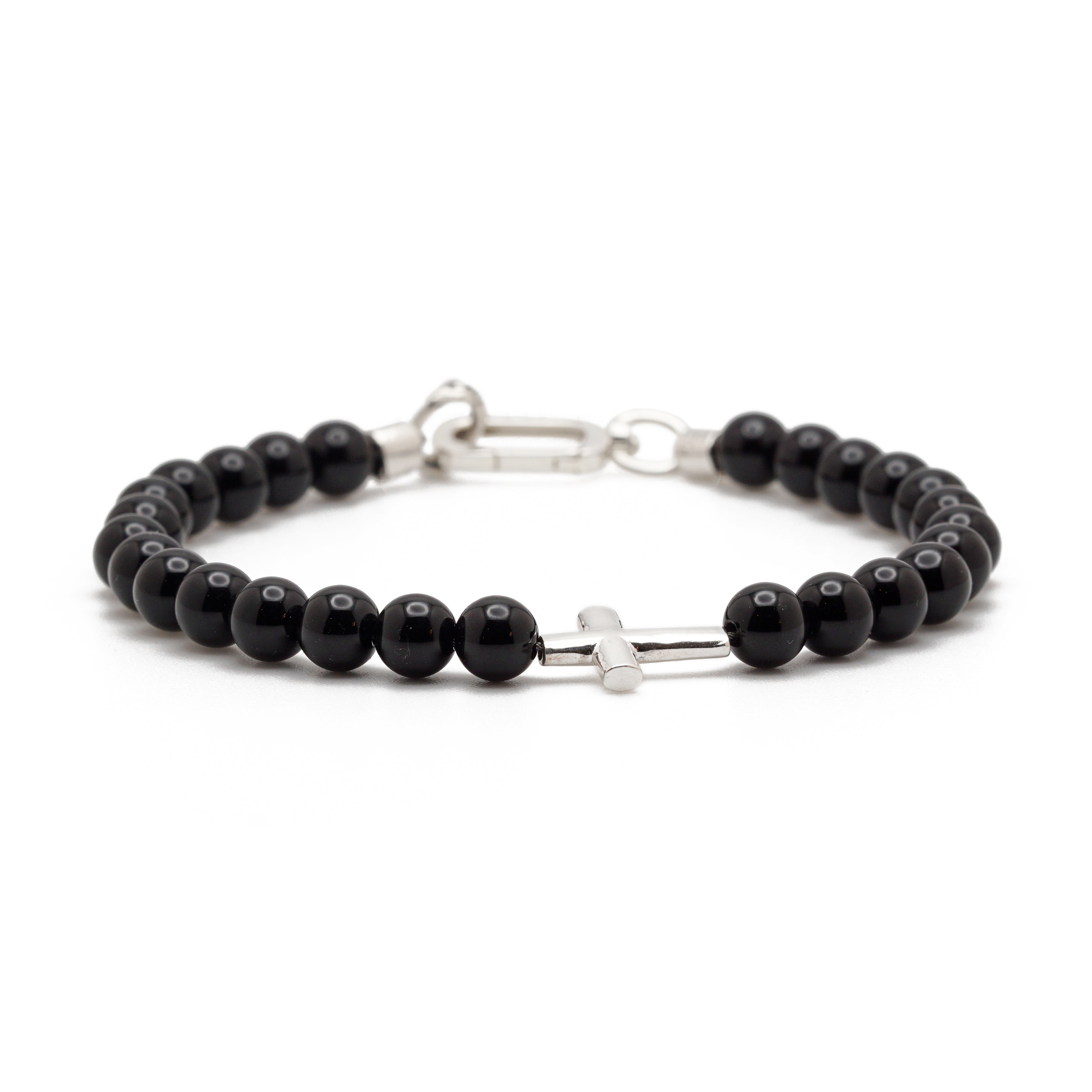 Crossroads Bracelet | Onyx & Sterling Silver