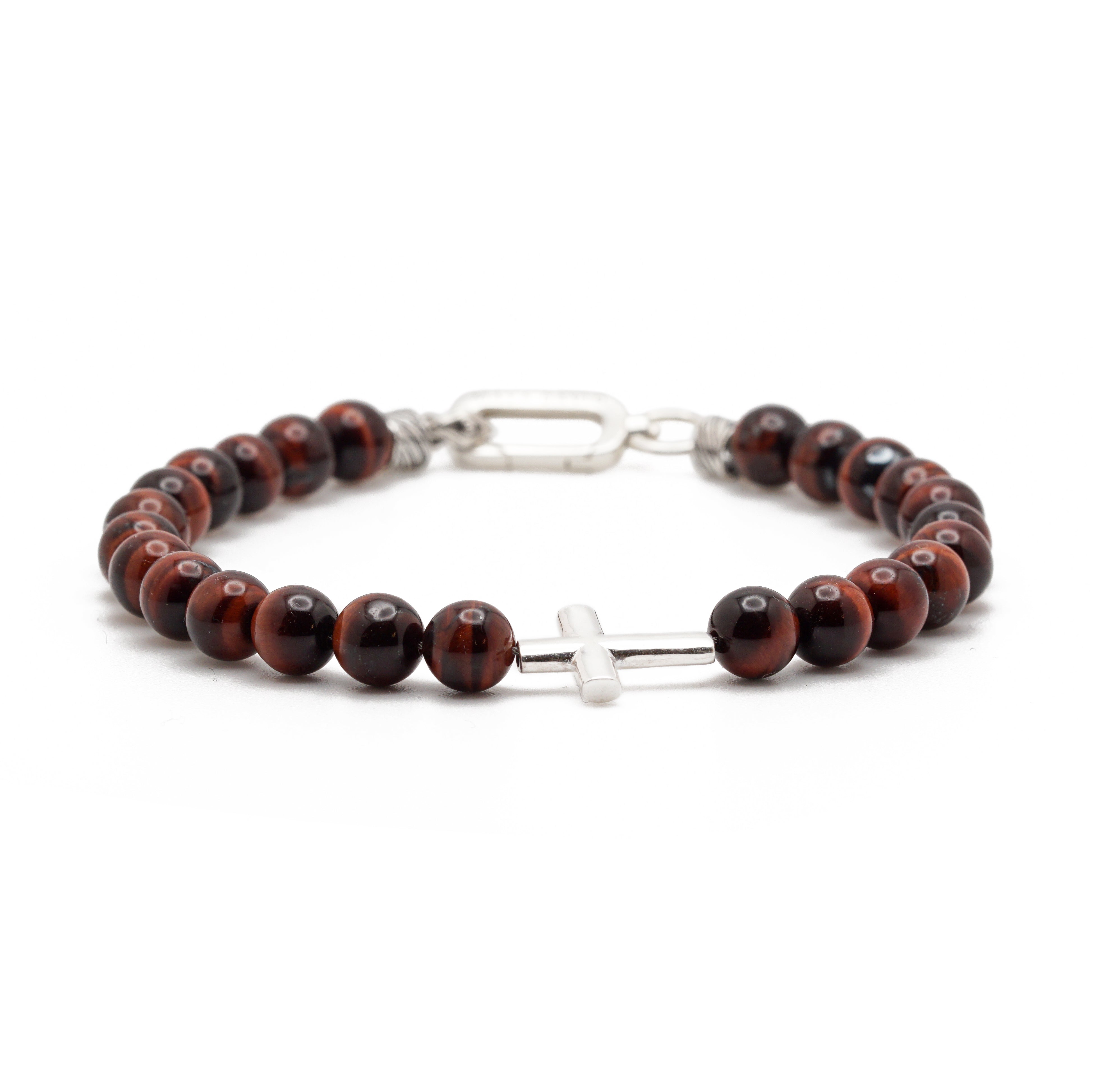 Crossroads Bracelet | Red Tiger's Eye & Sterling Silver