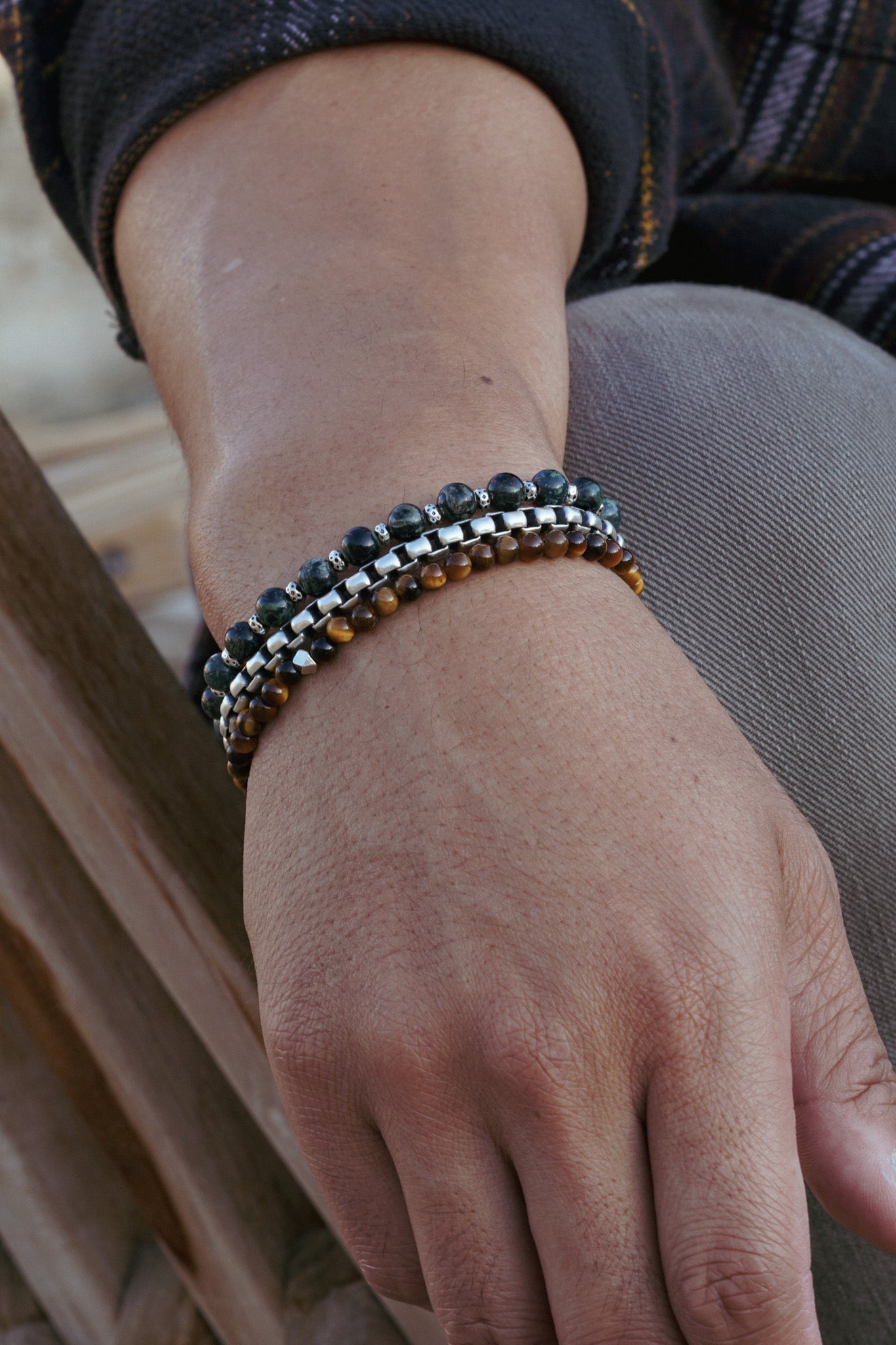 Signature Slim Bracelet | Tiger's Eye & Sterling Silver