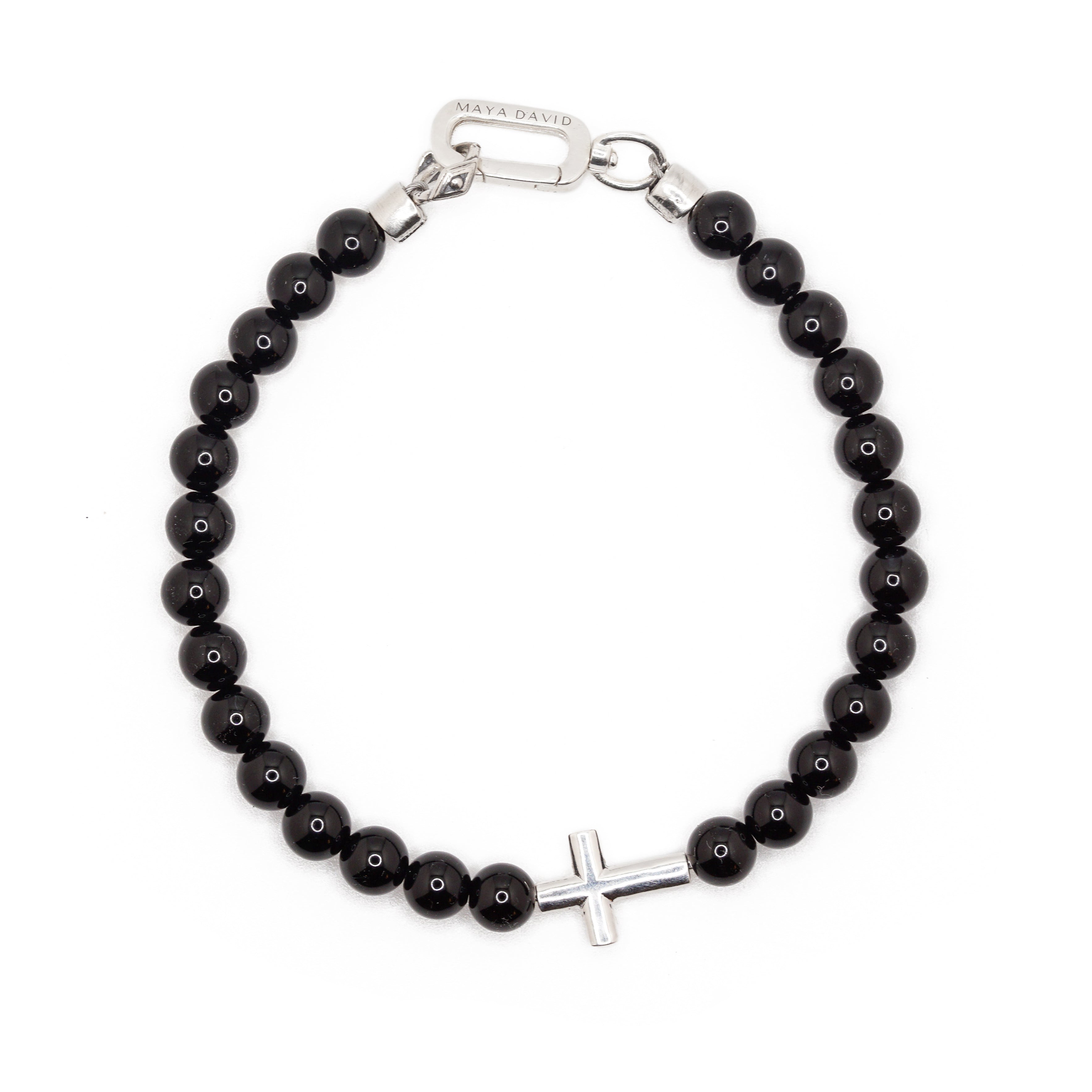 Crossroads Bracelet | Onyx & Sterling Silver