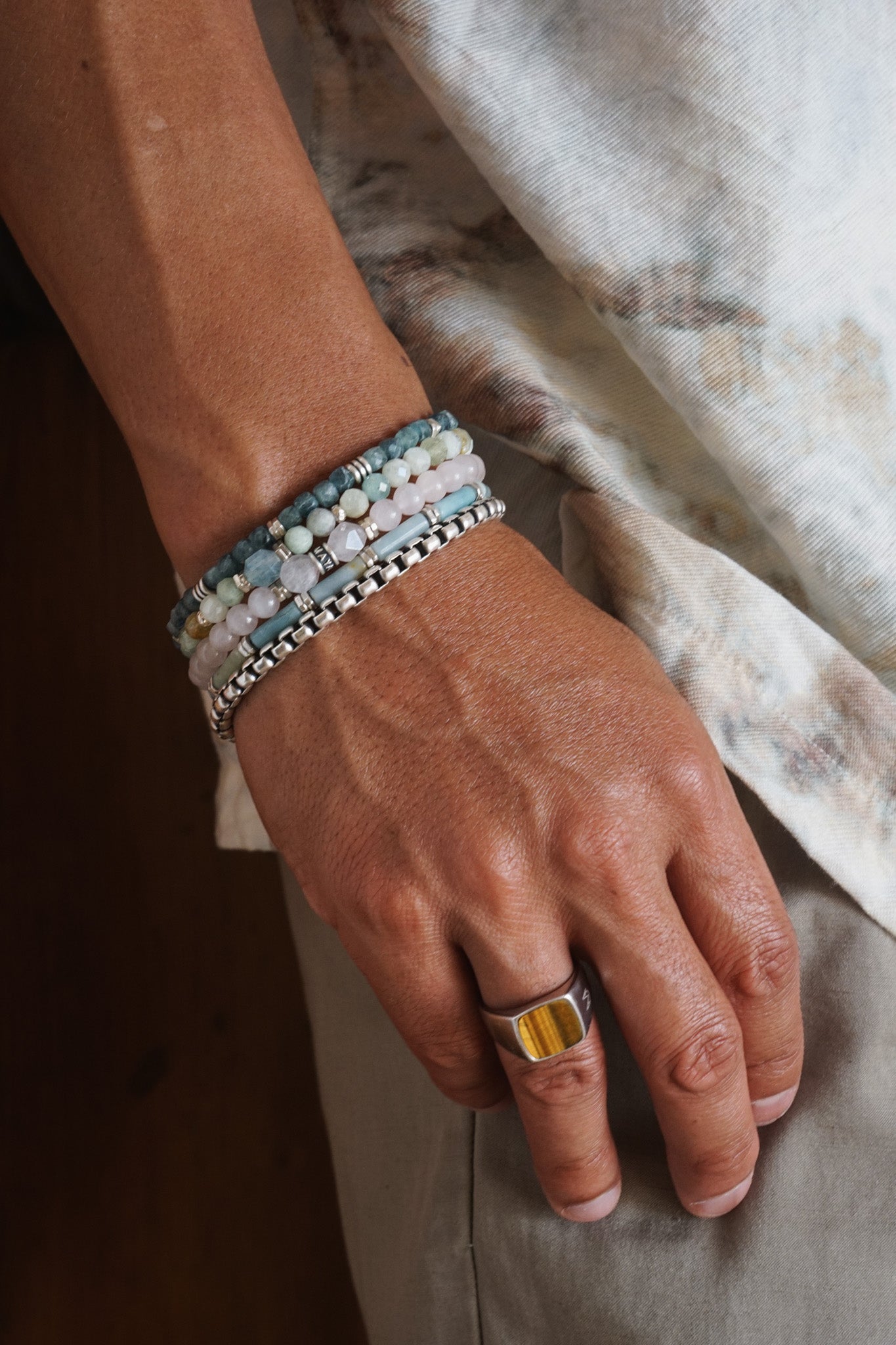 StoneWave Bracelet | Kyanite & Sterling Silver