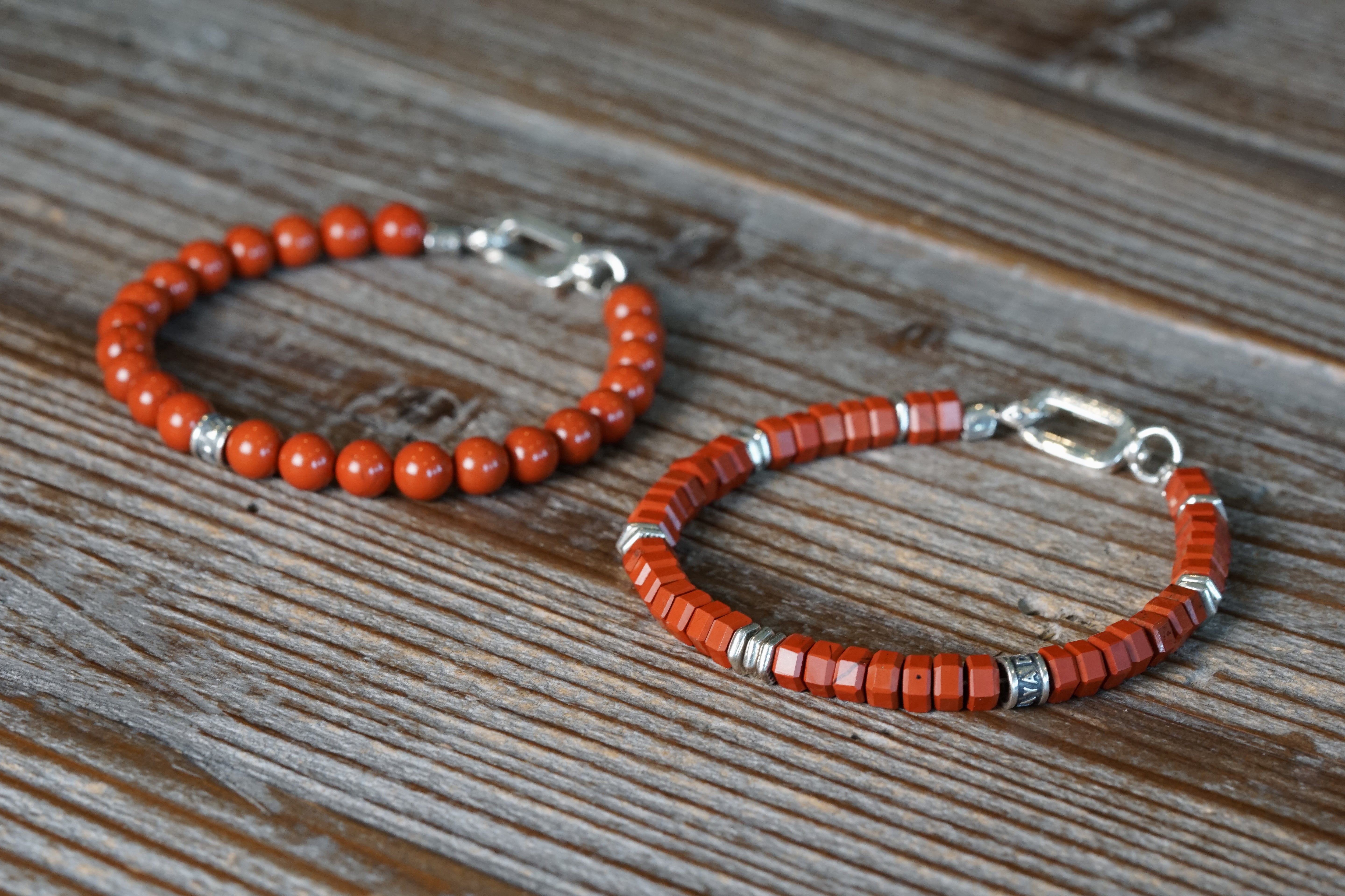 Verge Bracelet | Red Jasper & Sterling Silver