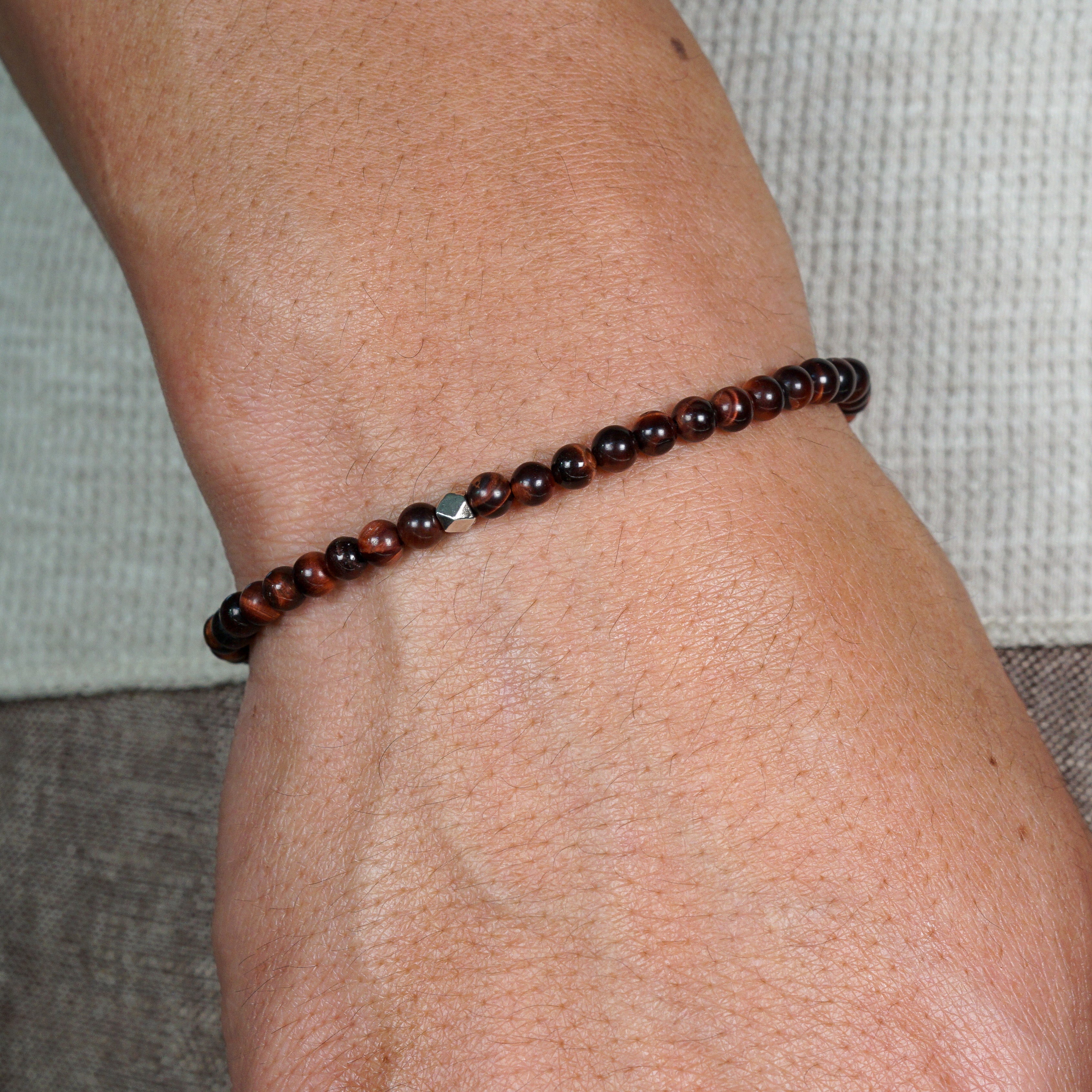 Signature Slim Bracelet | Red Tiger's Eye & Sterling Silver