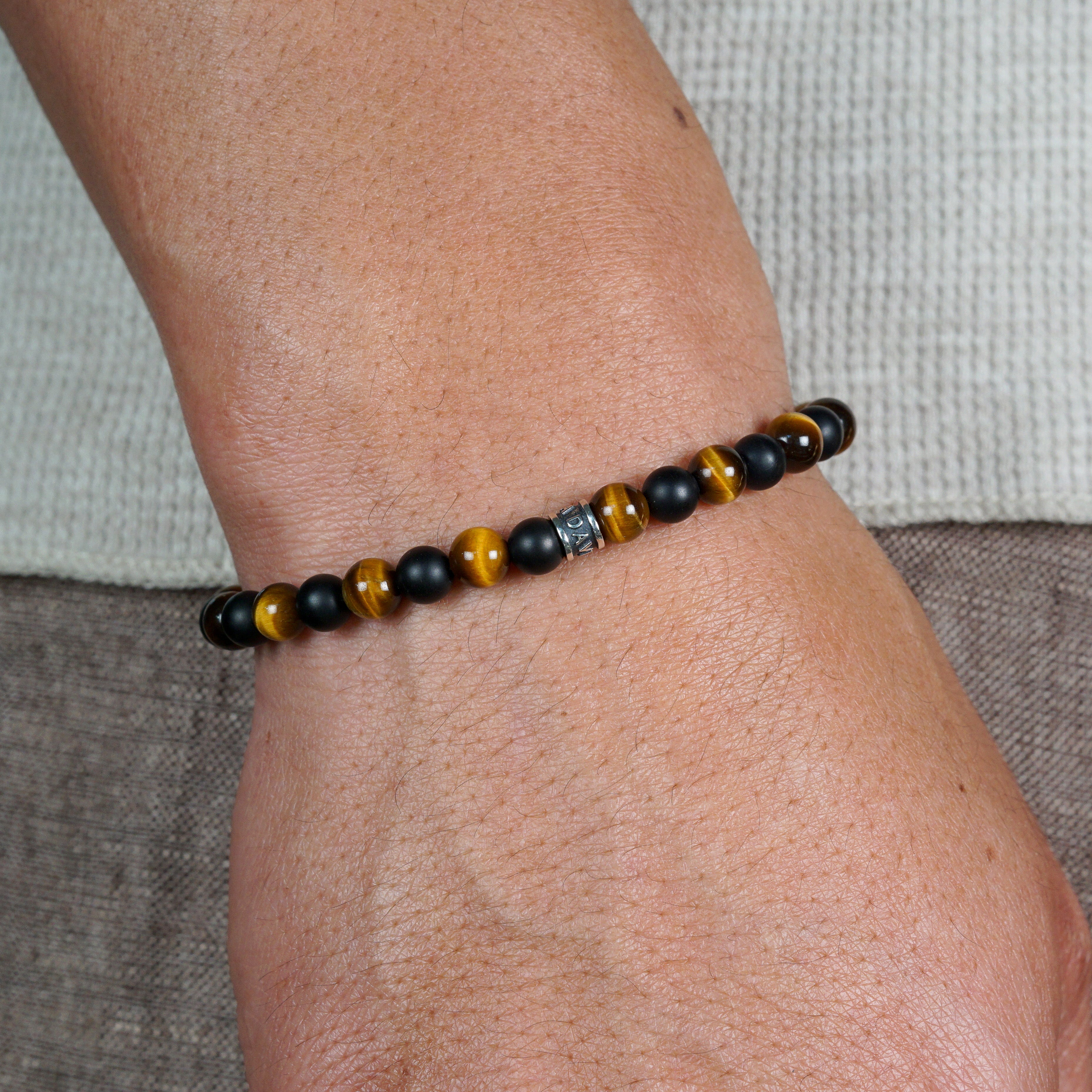 Signature Bracelet | Tiger's Eye, Onyx & Sterling Silver
