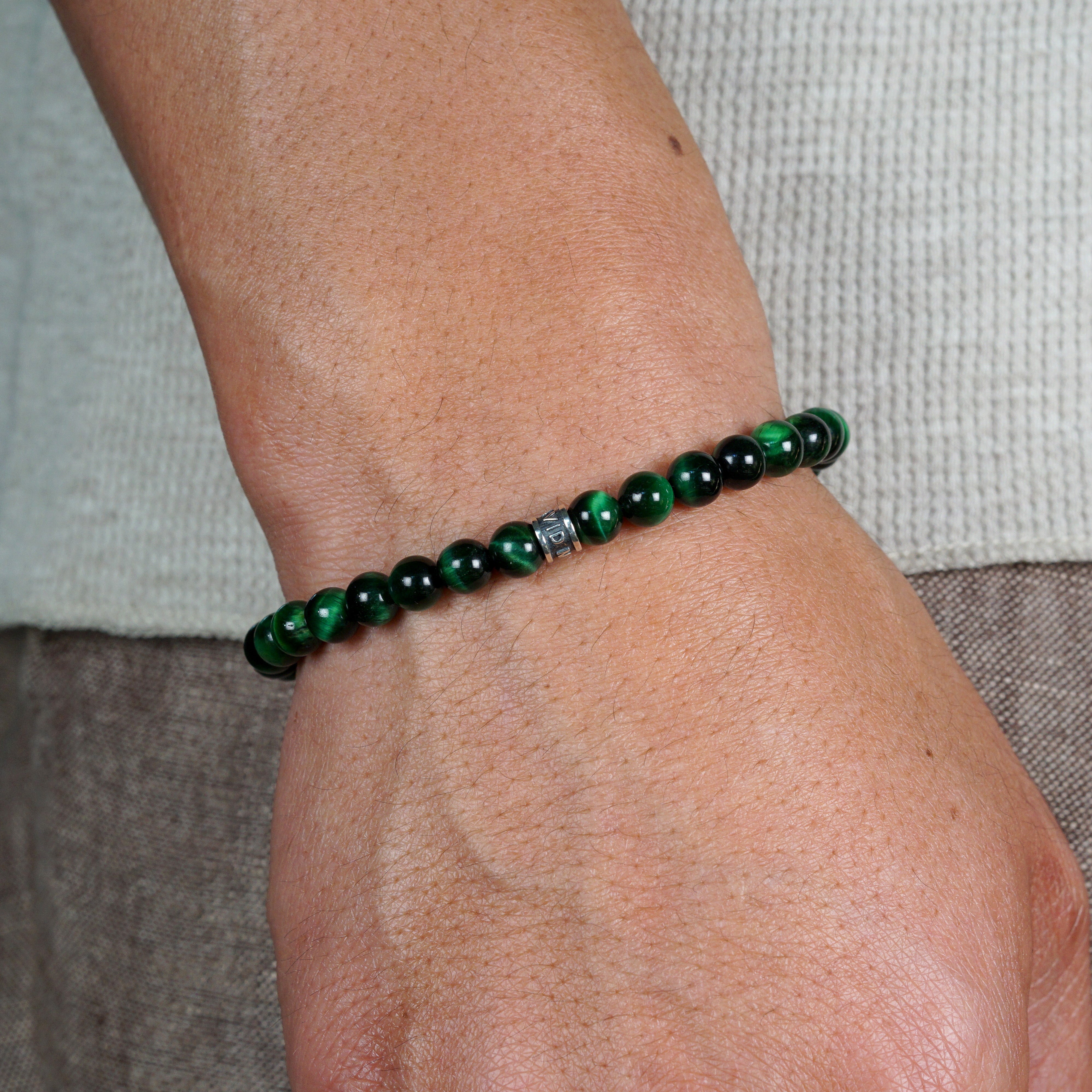 Signature Bracelet | Green Tiger's Eye & Sterling Silver
