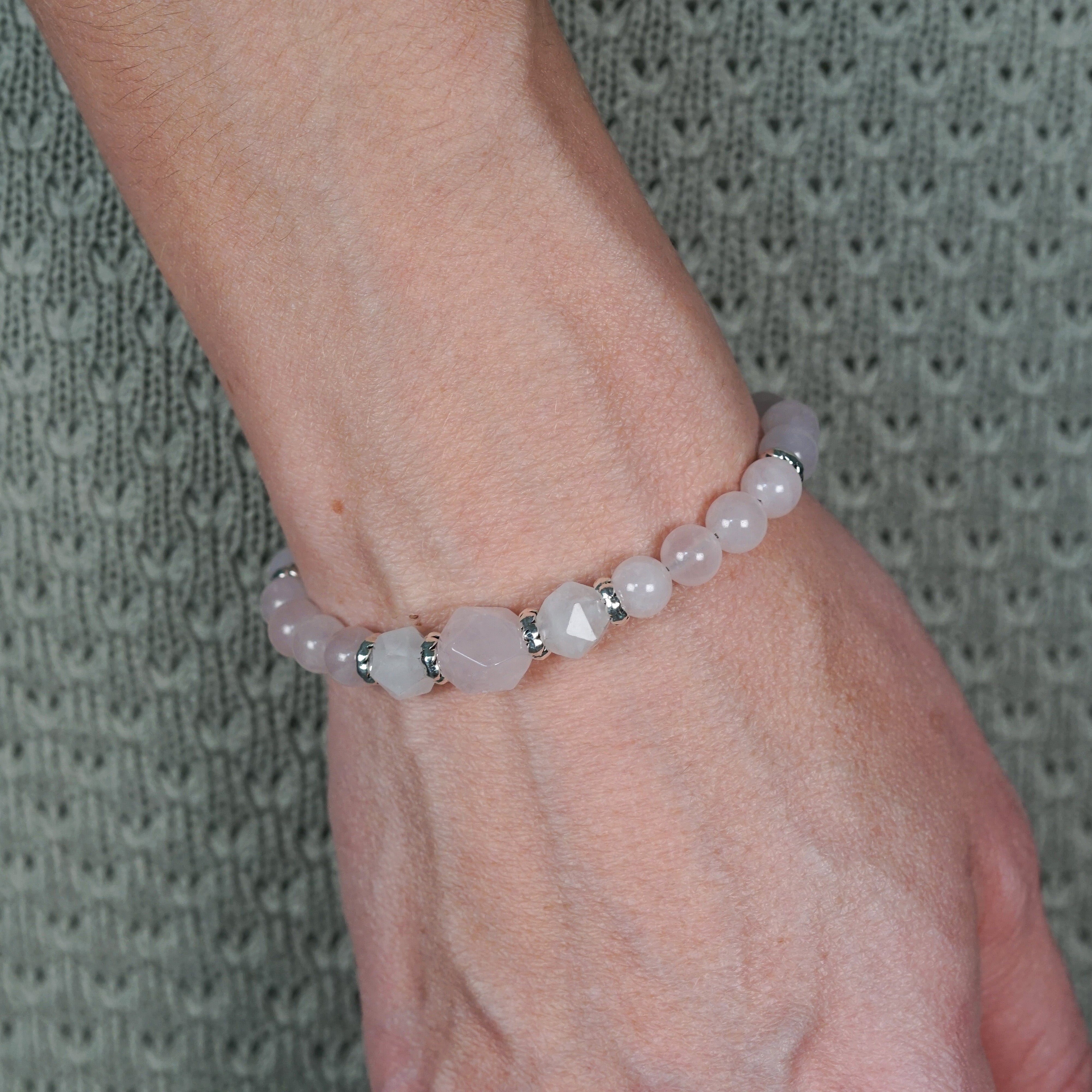 Rosa Bracelet | Rose Quartz & Sterling Silver