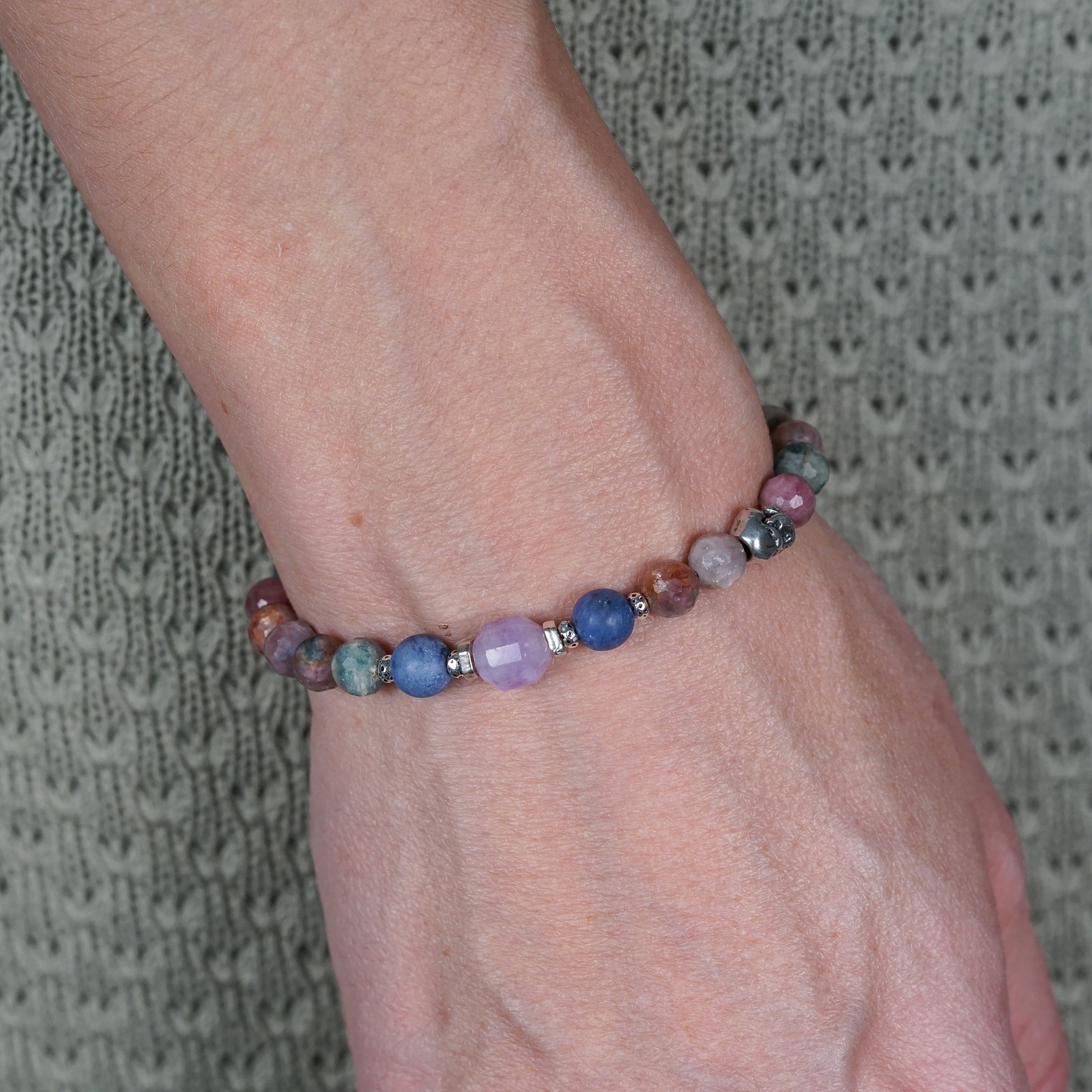 Oracle Bracelet | Tourmaline, Sodalite, Amethyst & Skull
