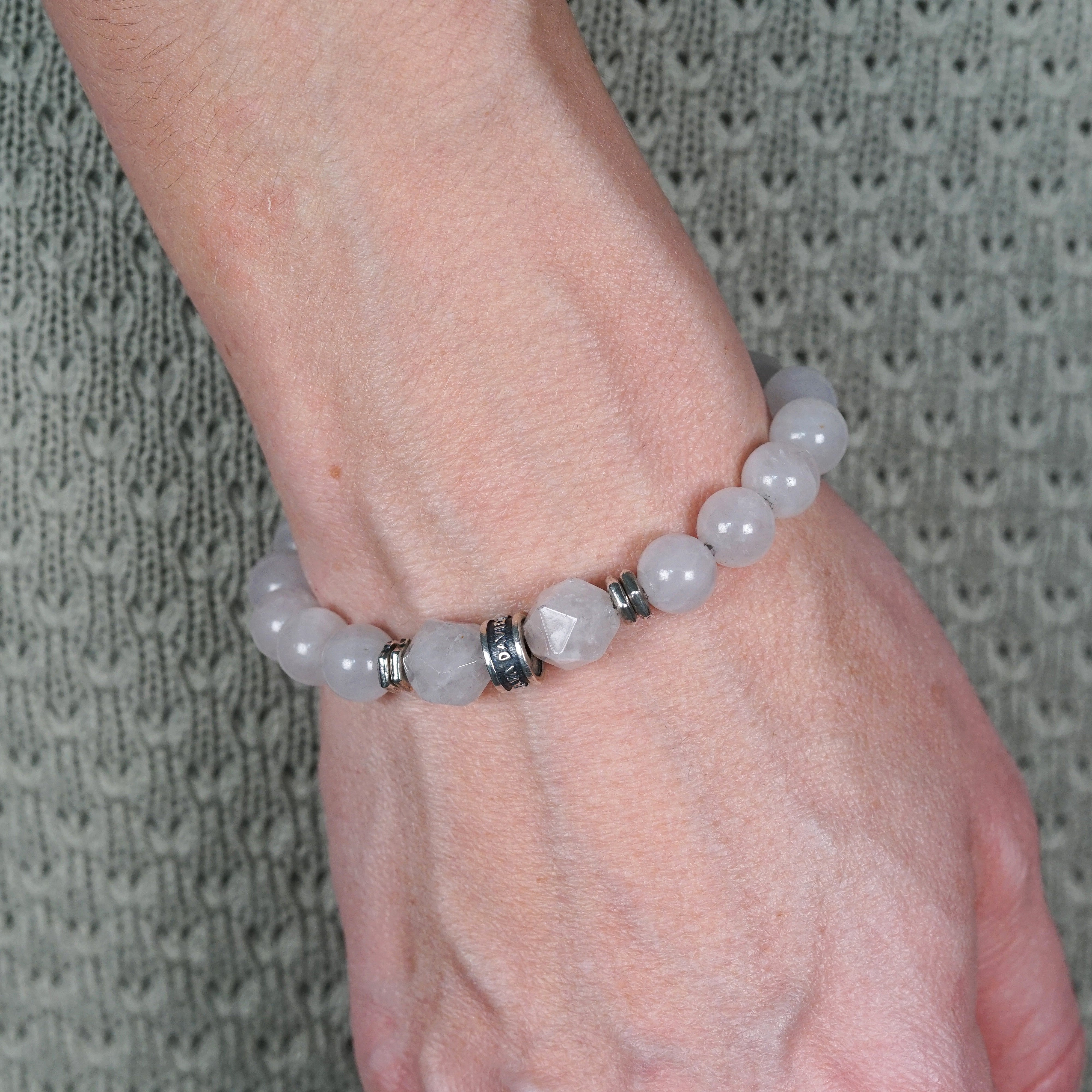 Rosa Bold Bracelet | Rose Quartz & Sterling Silver