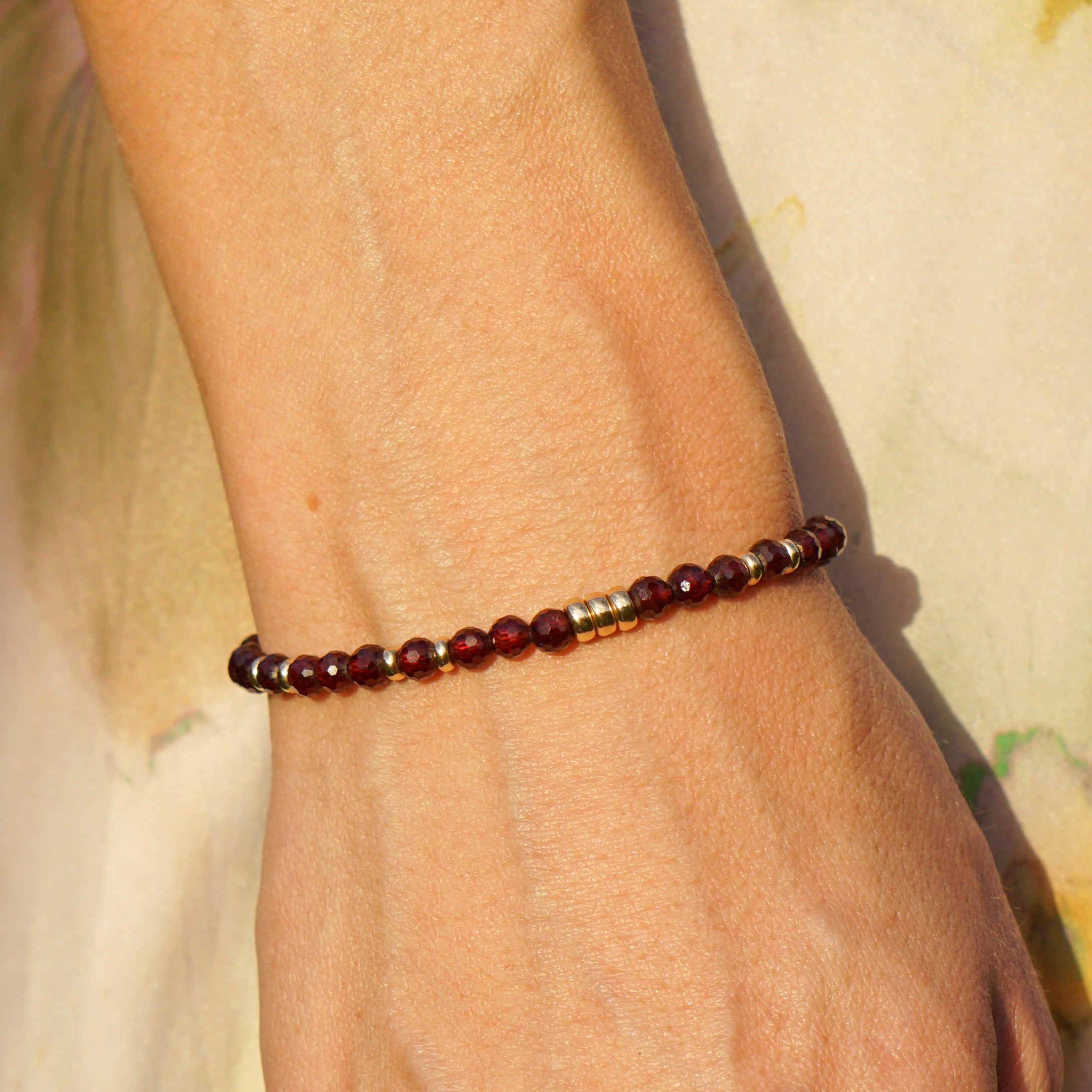 Ember Bracelet | Garnet & 14K Gold