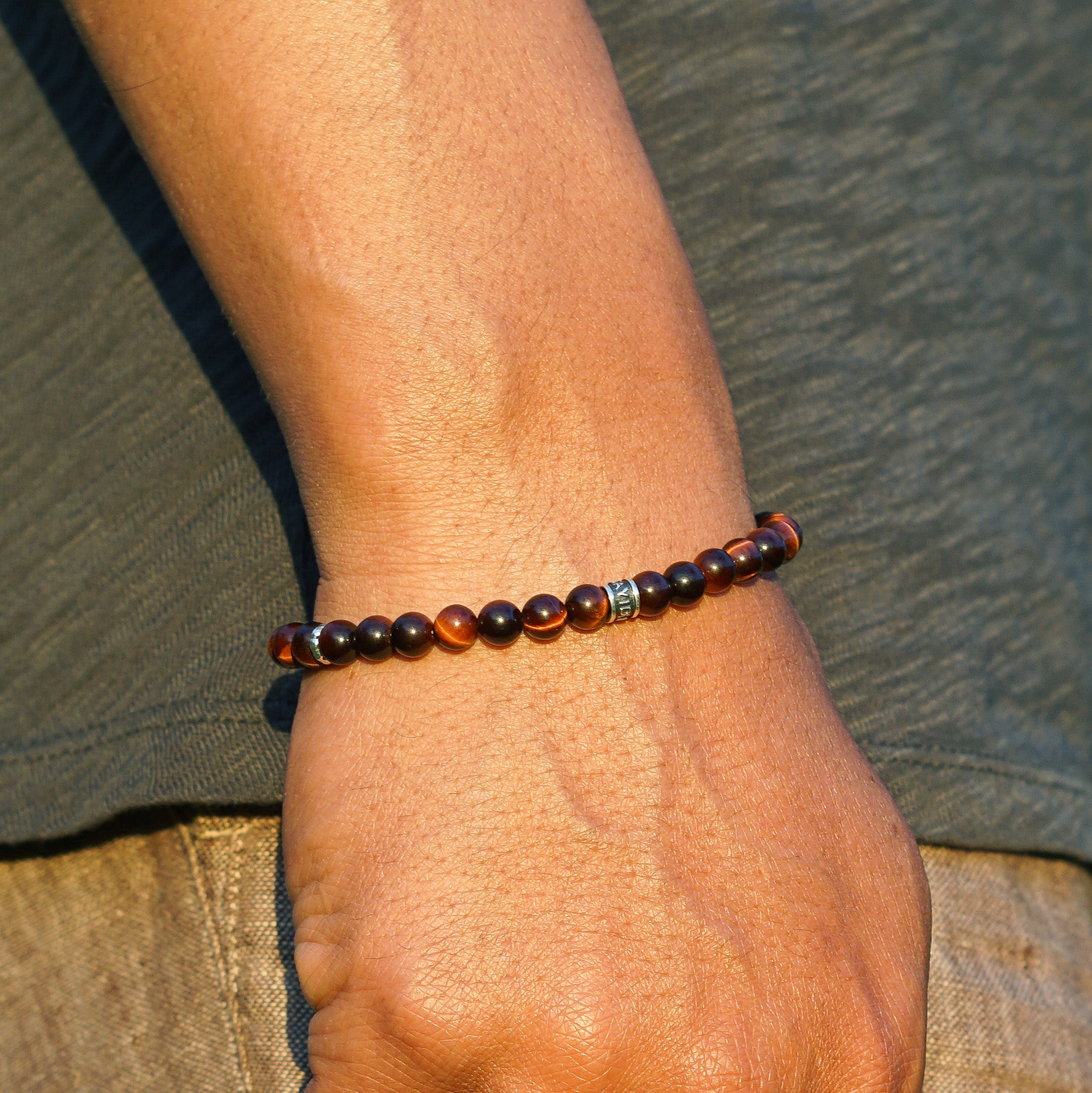 Signature Bracelet | Red Tiger's Eye & Sterling Silver