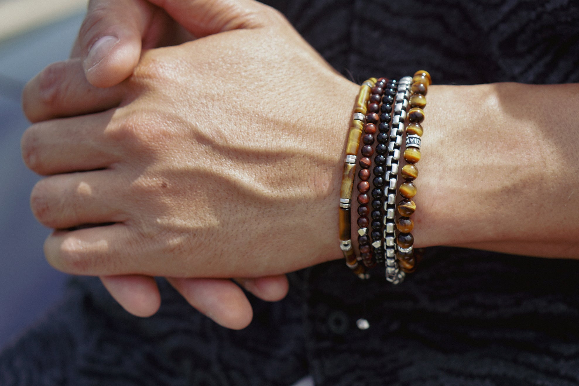 Signature Slim Bracelet | Red Tiger's Eye & Sterling Silver