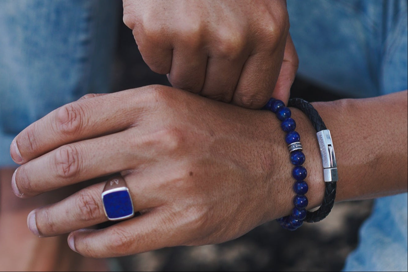 Signature Bold Bracelet | Lapis Lazuli & Sterling Silver