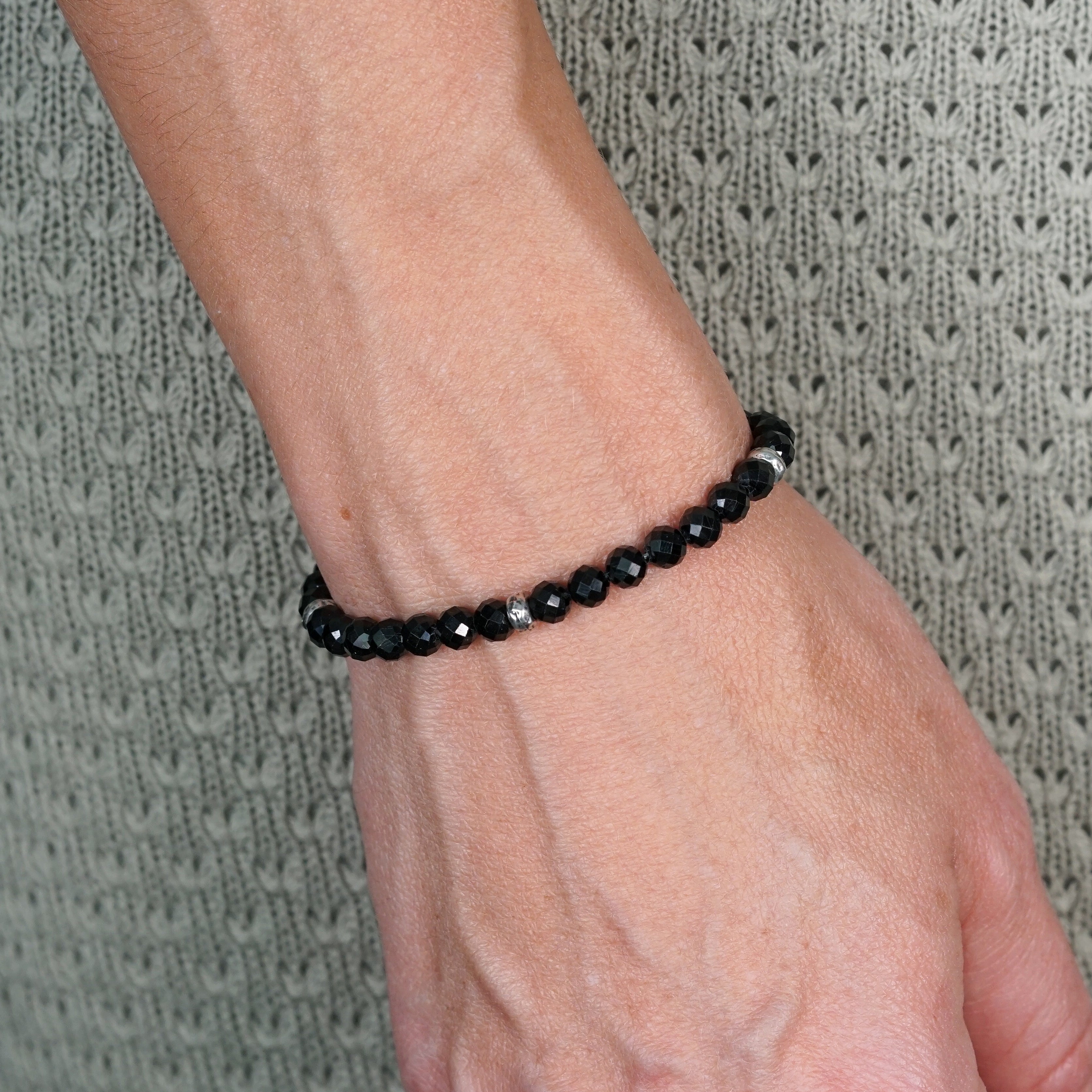 Laguna Bracelet | Black Spinel & Sterling Silver