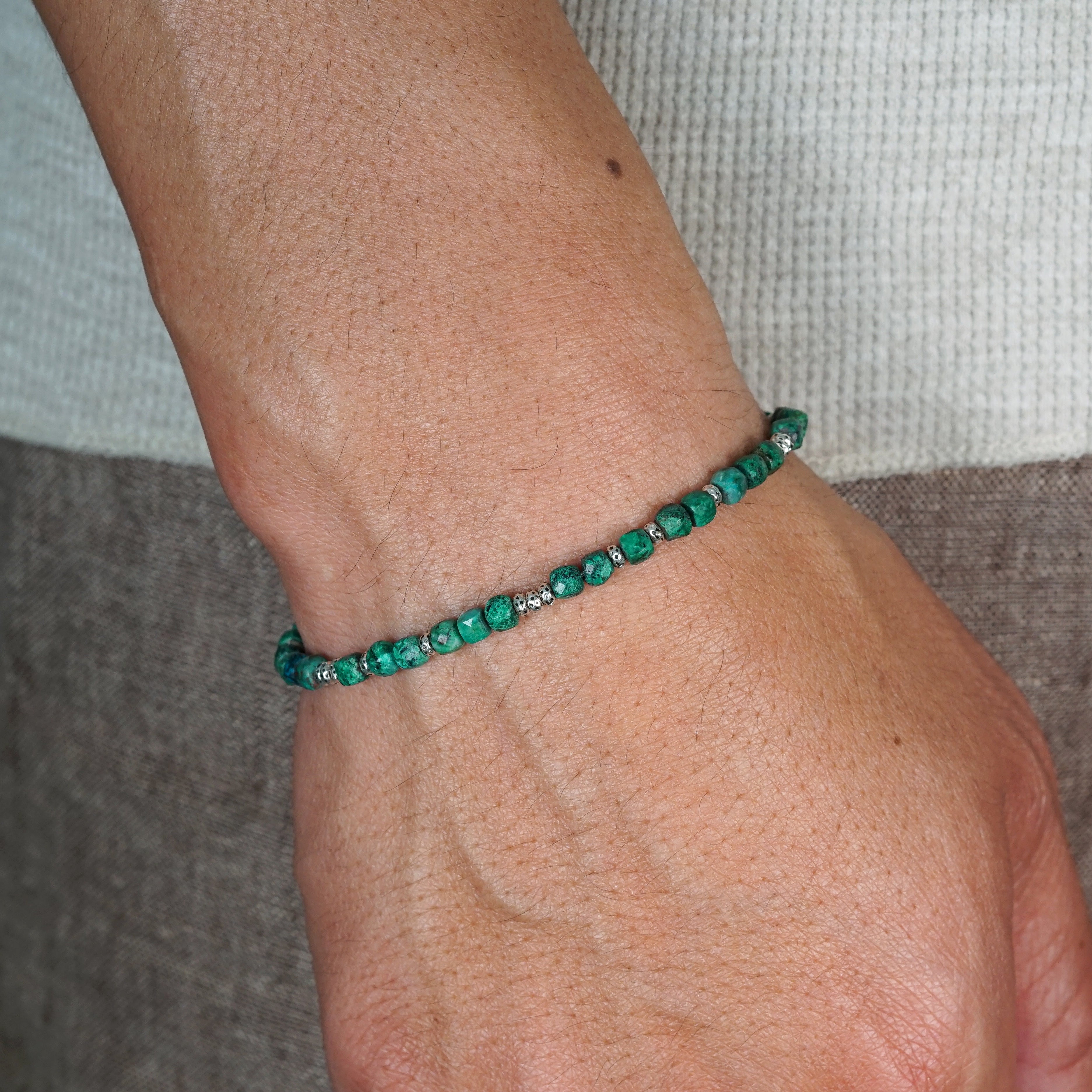 Axis Bracelet | Chrysocolla & Sterling Silver