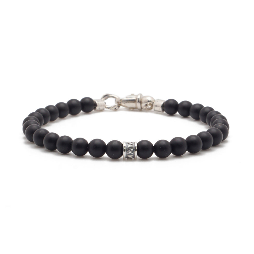 Signature Bracelet | Matte Onyx & Sterling Silver