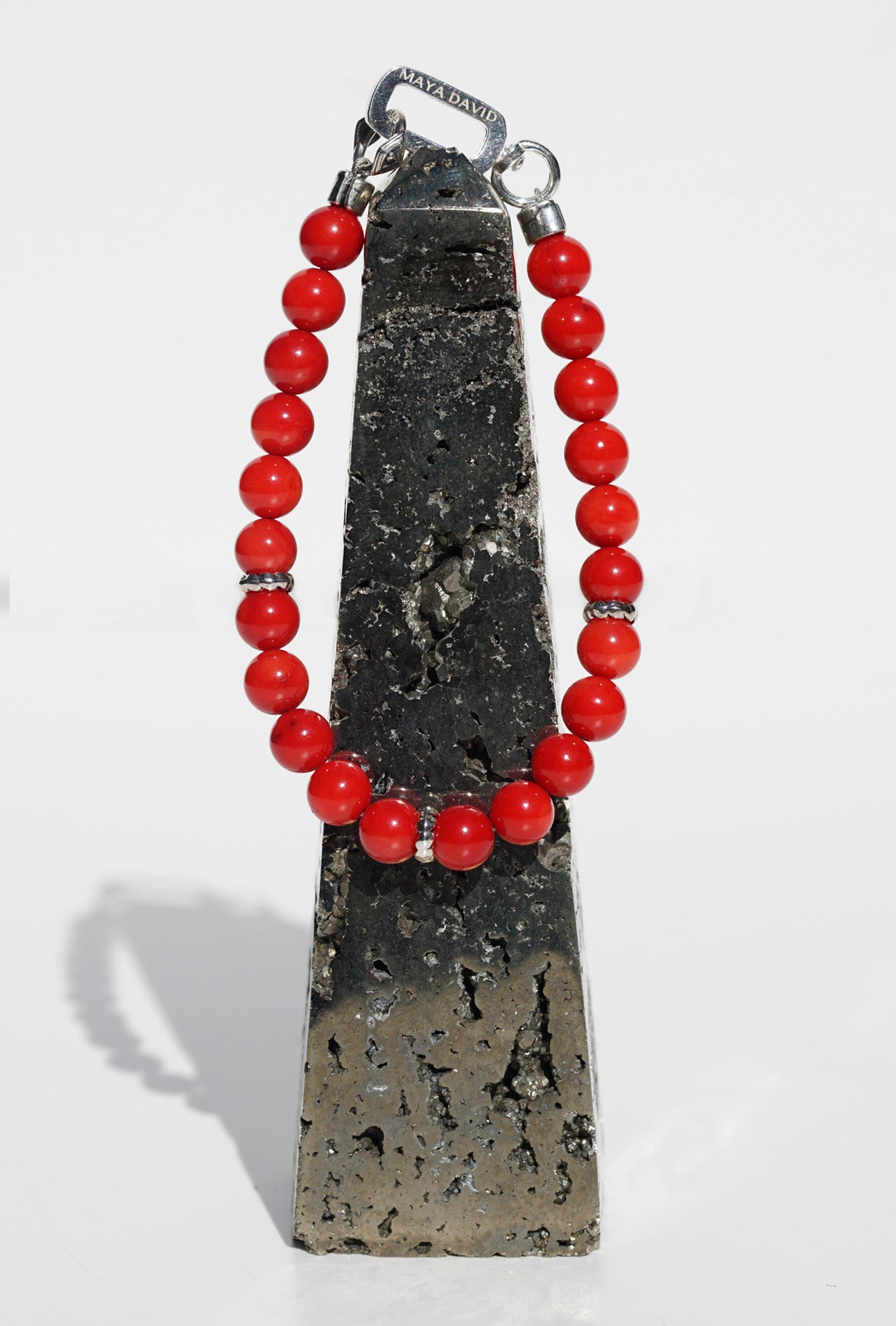 Refined Signature Bracelet | Red Coral & Sterling Silver
