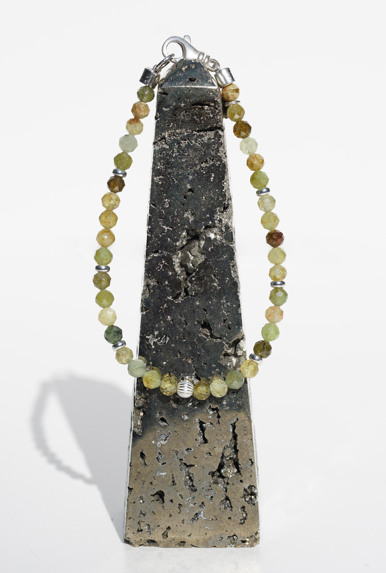 Verdant Bracelet | Faceted Jade & Sterling Silver