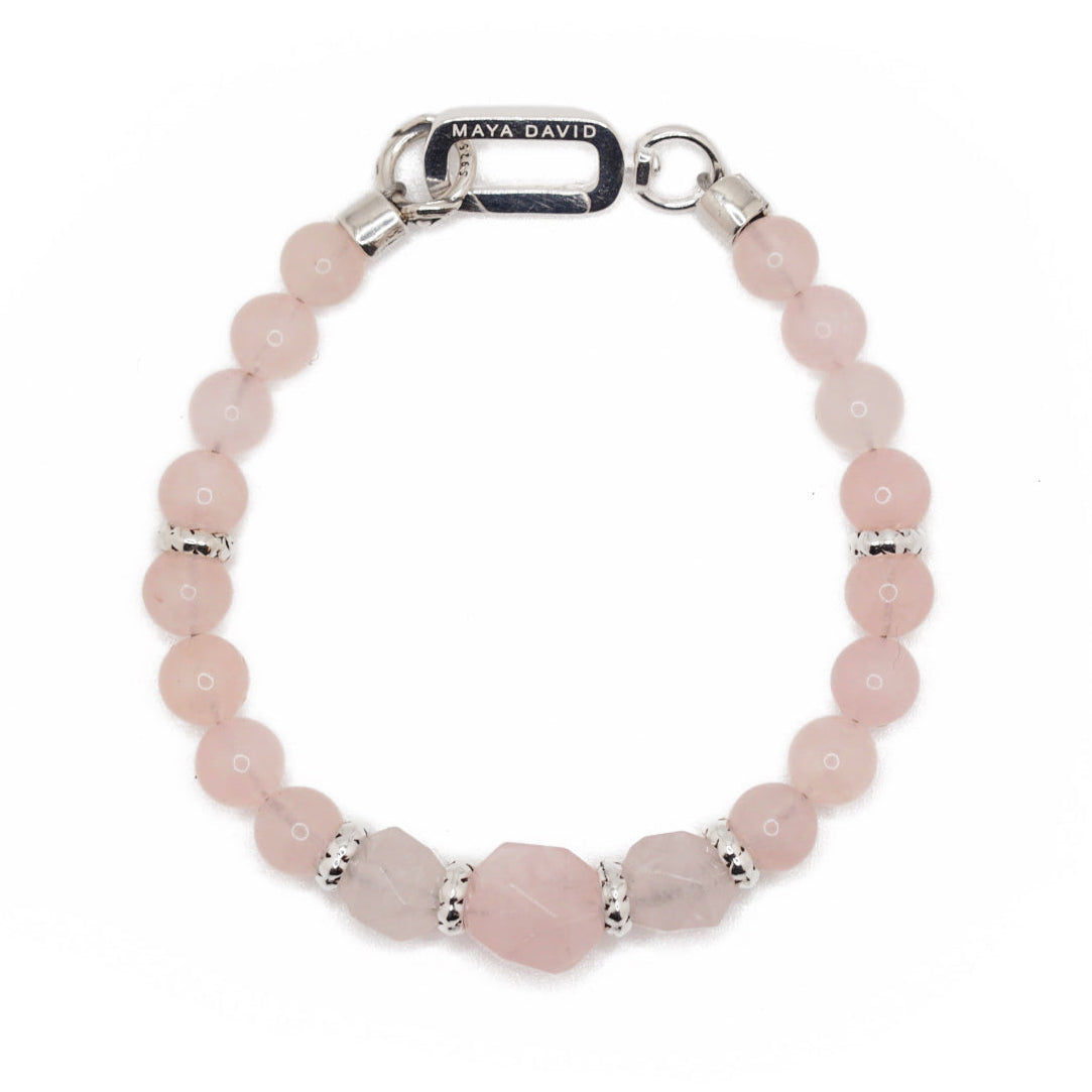 Rosa Bracelet | Rose Quartz & Sterling Silver