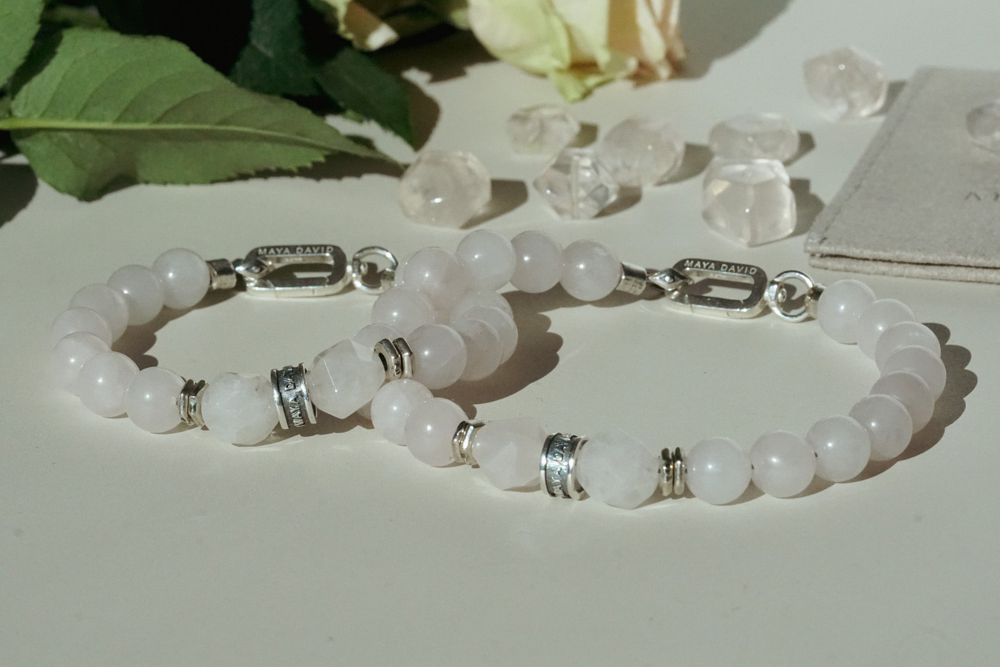 Rosa Bold Bracelet | Rose Quartz & Sterling Silver