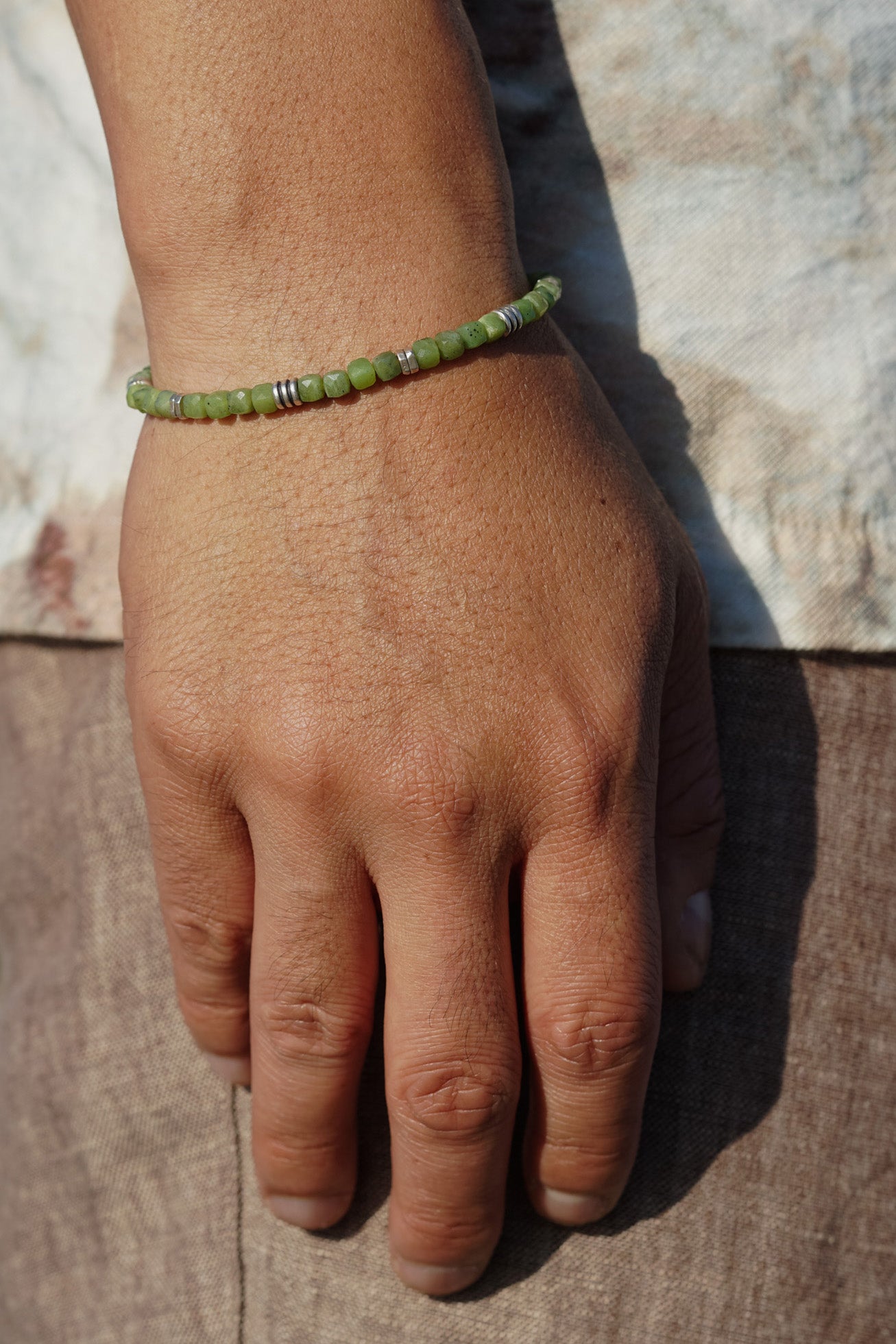 StoneWave Bracelet | Canadian Jade & Sterling Silver