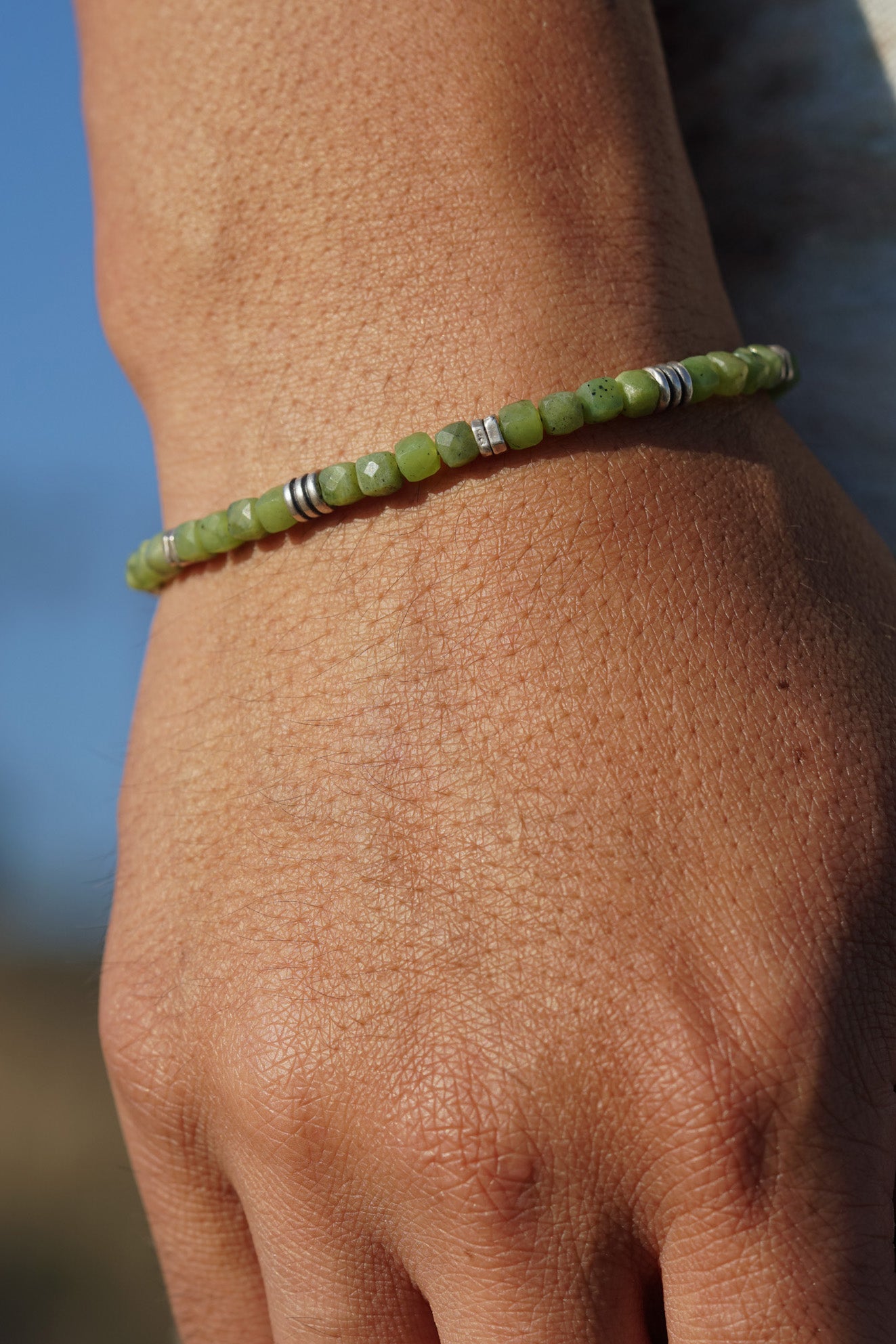 StoneWave Bracelet | Canadian Jade & Sterling Silver